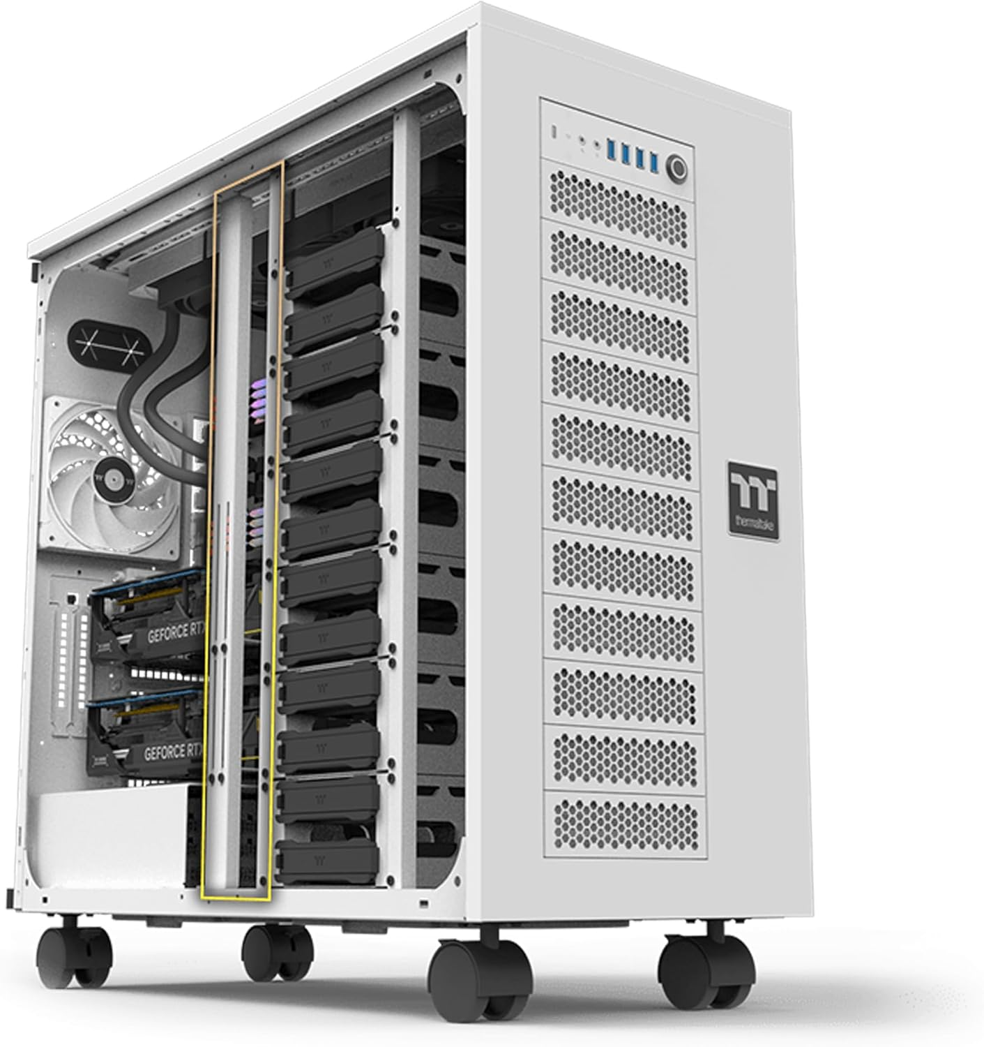 Thermaltake AX700 XL-ATX Super Tower Case Snow Edition, CA-11B-00F6NN-00 image number 1