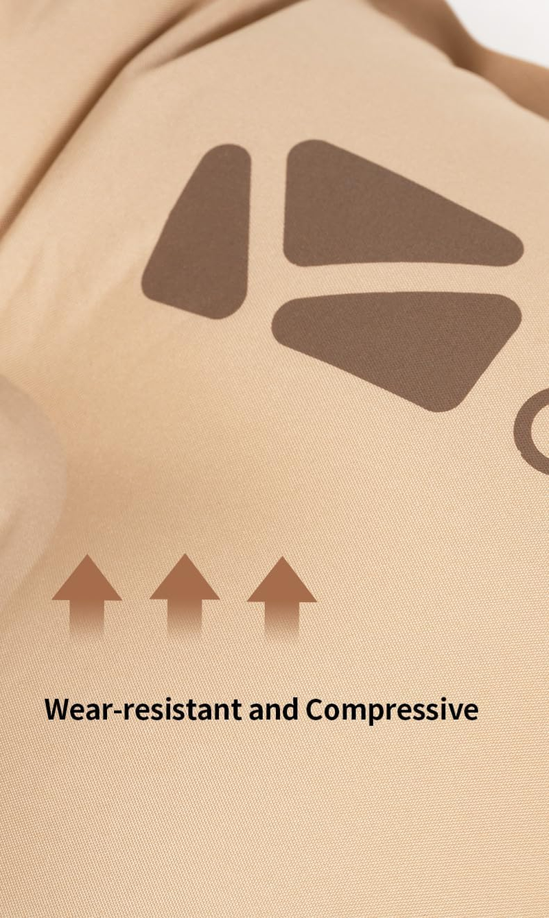 MOBI GARDEN Camping Inflatable Pillow, Automatic Ultralight Sponge, Comfortable Outdoor Travel Sleeping Pillow (Brown) - Beige image number 5