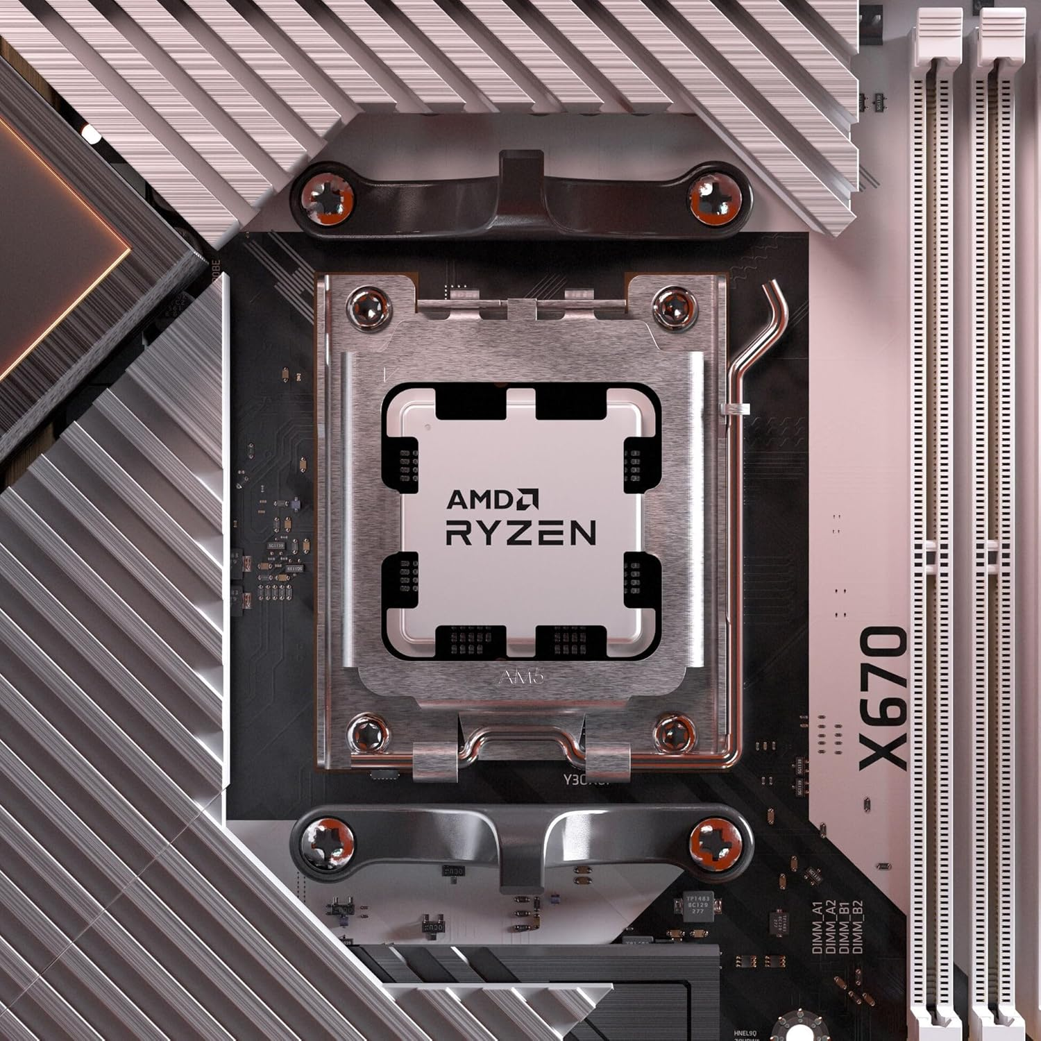 AMD Ryzen 5 8400F Processor (6 Core/12 Threads, 65W TDP, AM5 Socket, 22MB Cache, up to 4.7Ghz Max Boost Frequency, with Wraith Stealth Cooler) image number 4