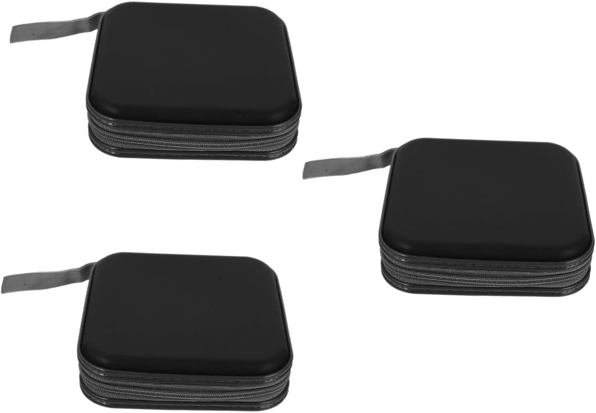 Amosfun 2Pcs Portable CD Storage Case Pocket Large Capacity CD Disc Holder Organiser for Car Travel Use