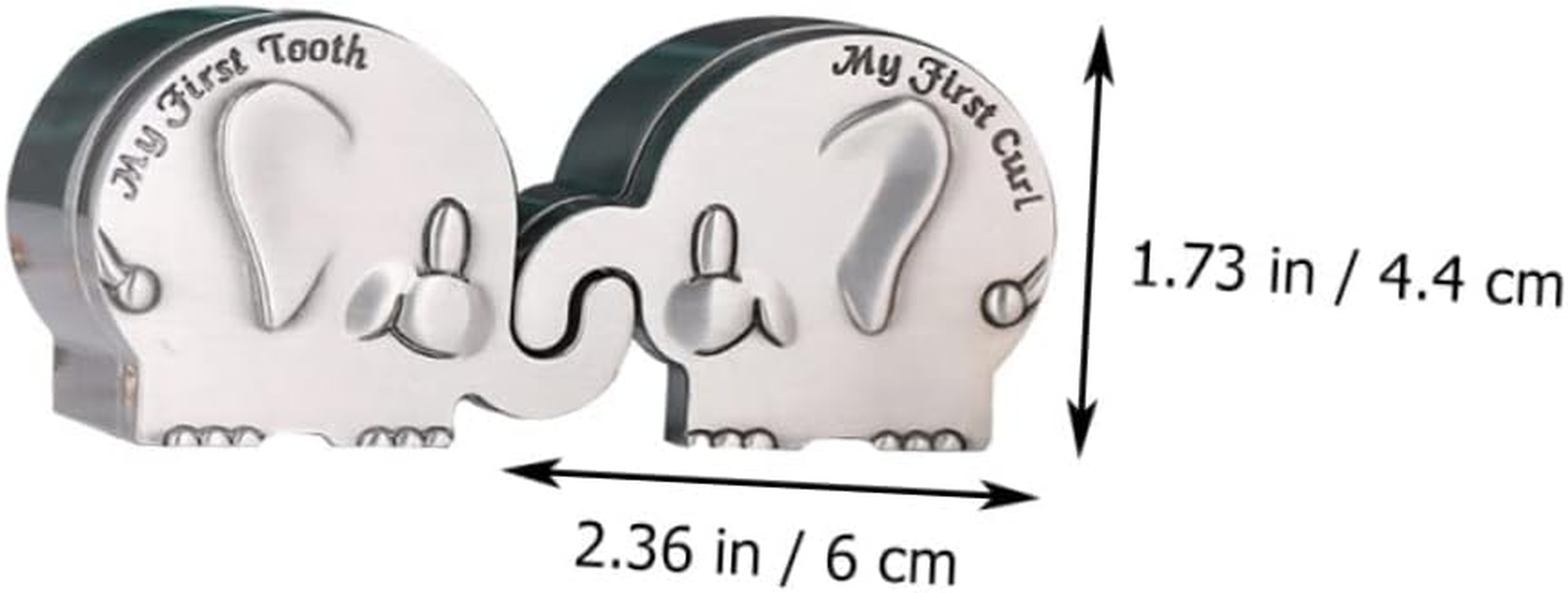 Fetal Hair Collection Box Elephant Shape First Tooth Keepsake Box for Newborn Shower image number 1