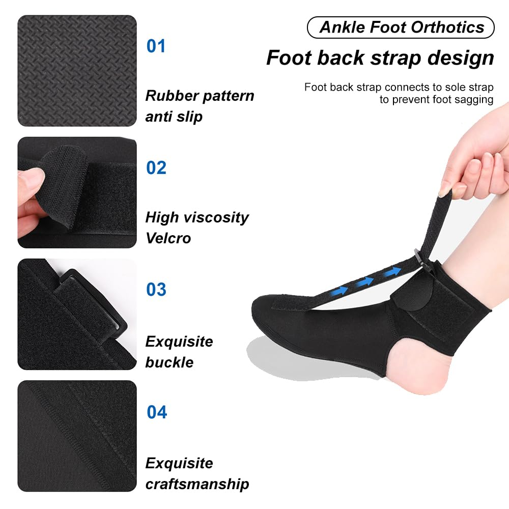 Plantar Fasciitis Night Splint Sock: for Foot Support, Sleep & Recovery - Right or Left Foot for Achilles Tendonitis Drop Foot，Supportive Foot Brace for Pain Relief, Stretching Boot for Sleep and Recovery (S) image number 6