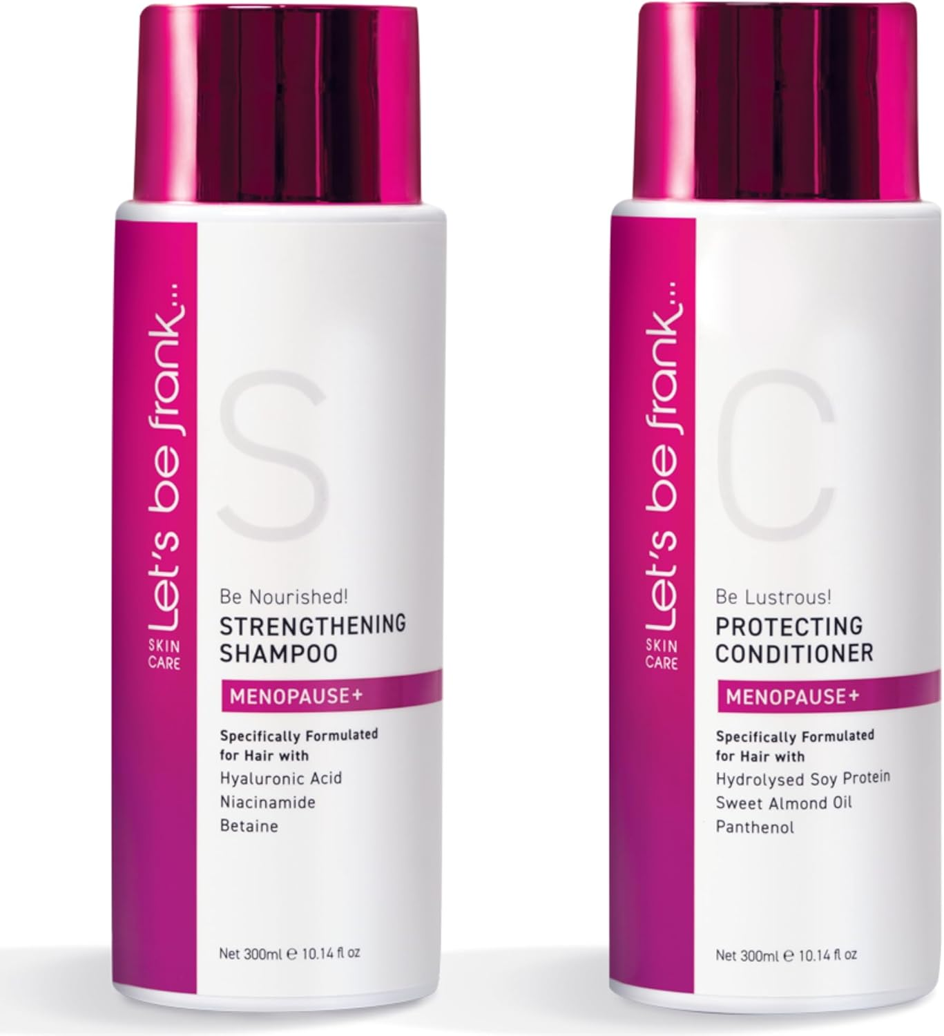 Menopause Haircare Pack - Be Nourished Strengthening Shampoo & Be Lustrous Protecting Conditioner. Hydrates, Strengthens, Adds Shine, Reduces Breakage, Promotes Healthy Scalp. with Hyaluronic Acid image number 1