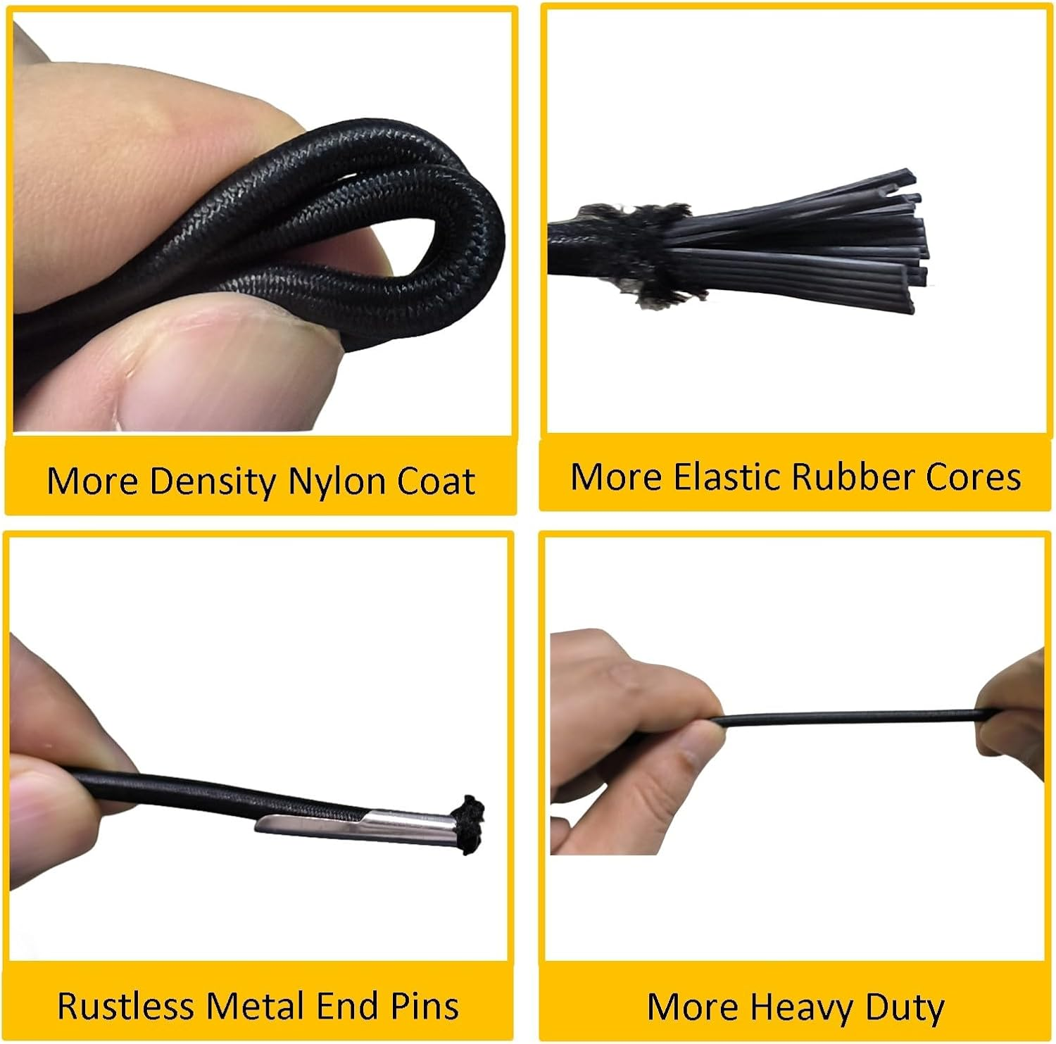 Zero Gravity Chair Cord Replacement, 4 Pack, Elastic Cord for Antigravity Chair, Patio Recliner Chair, Lawn Bungee Chair, Beach Chair, Lounge Chair, Outdoor String Chair, Nylon Stretch String Cord image number 6