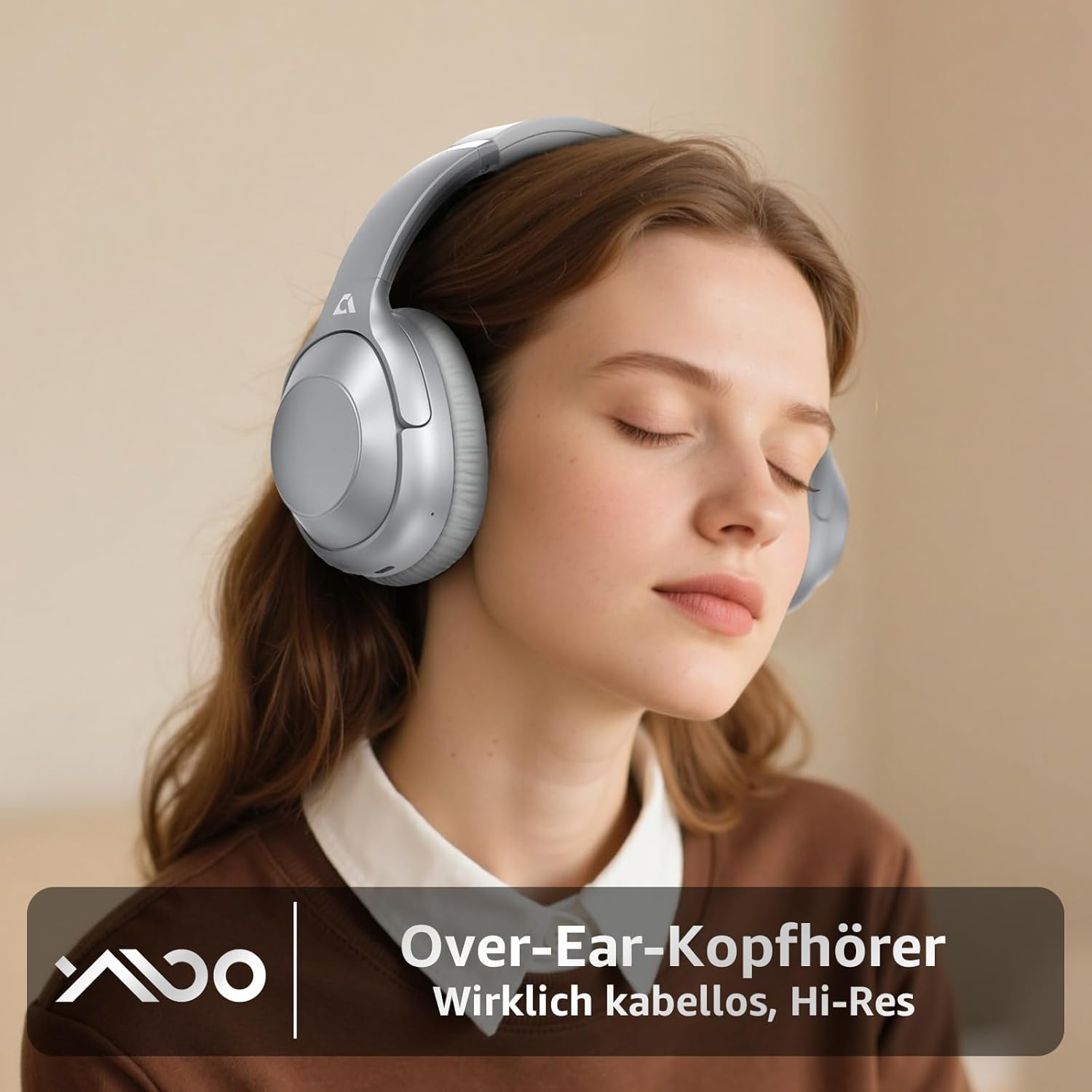 YMOO Bluetooth 5.2 Over-Ear Noise Cancelling Headphones, 75 Hours Battery Life, Hifi Stereo, Wireless with Microphone image number 6