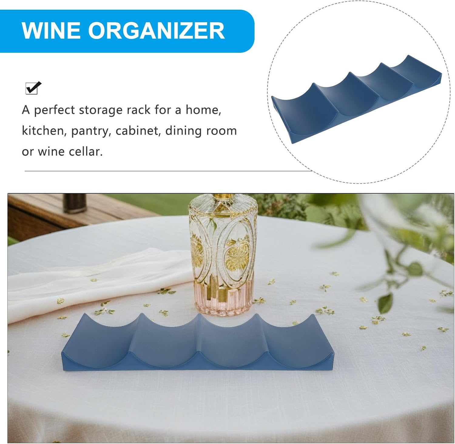 Luxshiny 2 Pcs European-Style Wine Bottle Holders Wave Design Desktop Bottle Stands Kitchen Storage Racks for Home Organization Random Color Random Color image number 3