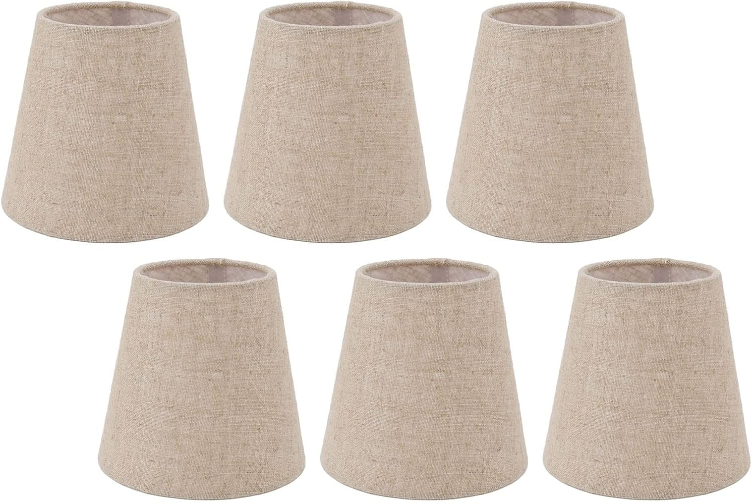 6PCS Fabric Lampshade, Clip on Light Shades Small Candle Lamp Shades Table Lamp Decor Bedside Light Lampshades, Mini Lamp Shade for Ceiling, Table Lamp and Wall Lamp image number 6