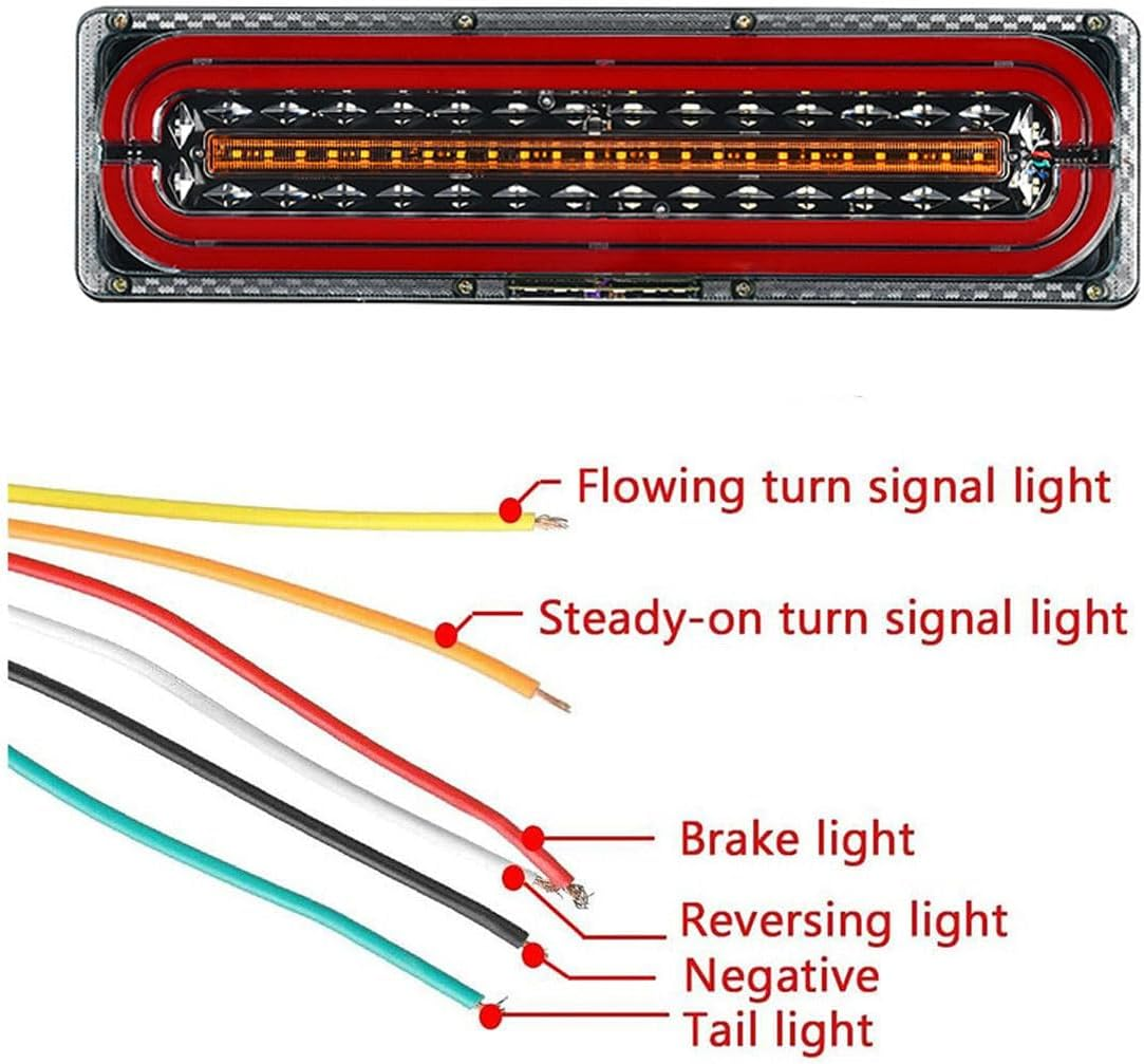 AIMALL 2 PCS Ultra-Bright Sequential LED Tail Lights for Trailers, Utes, Caravans, Trucks | 10-30V Power | Multifunction Stop, Tail, Indicator, Reverse image number 1