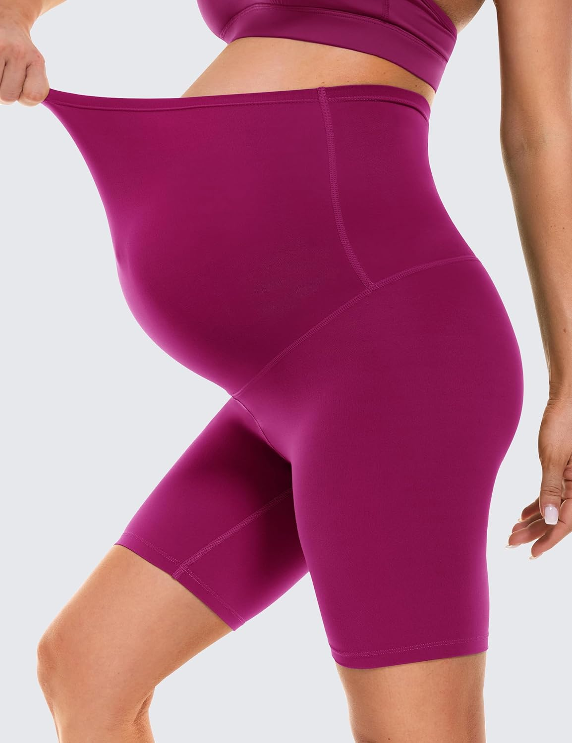 BAYDI Clouduxi Maternity Shorts over the Belly-6" Pregnancy Biker Shorts Women Workout Yoga Pants image number 3