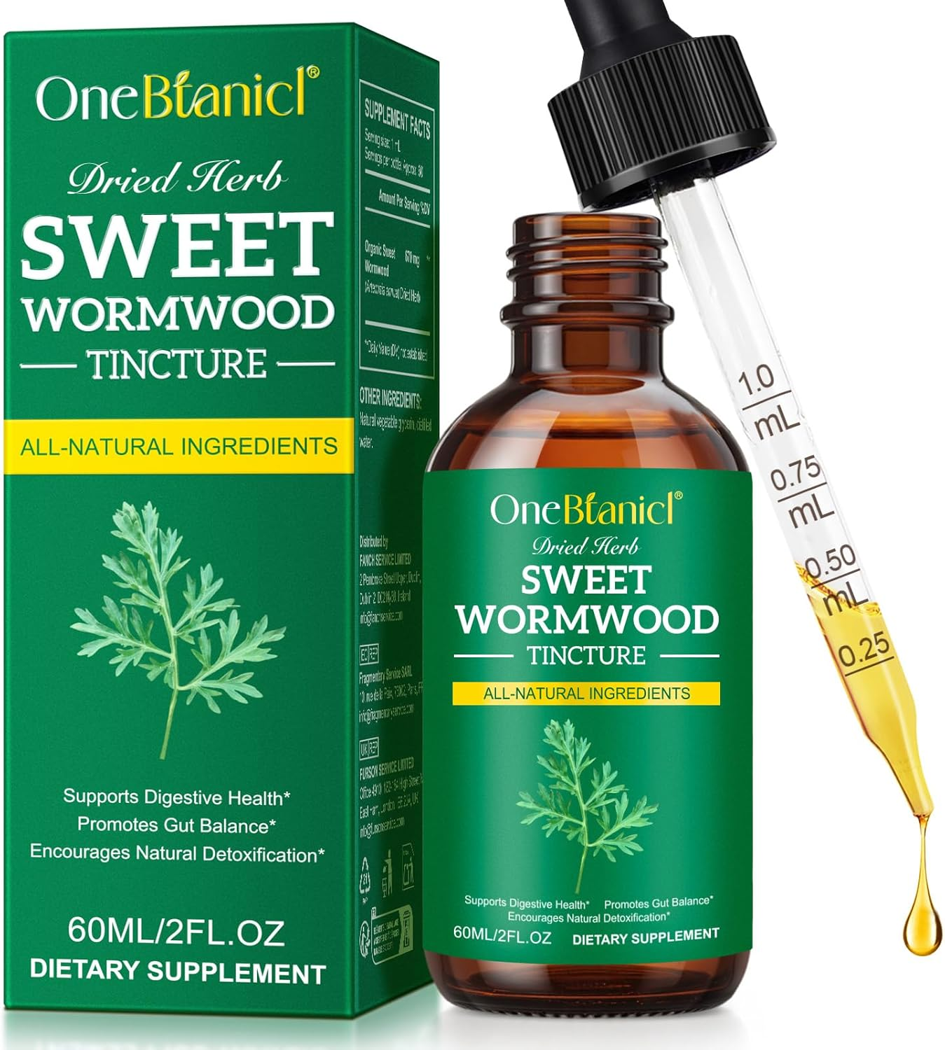 Organic Sweet Wormwood Liquid Drops 60Ml | Natural Parasite Cleanse & Gut Detox Support | Vegan & Alcohol-Free | Fast Absorption image number 5