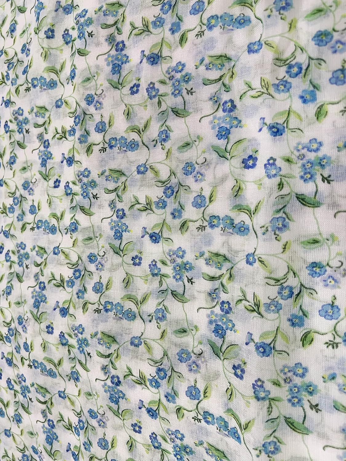 Lina & Lily Forget-Me-Not Flower Print Women'S Infinity Scarf Lightweight Snood - Black image number 2