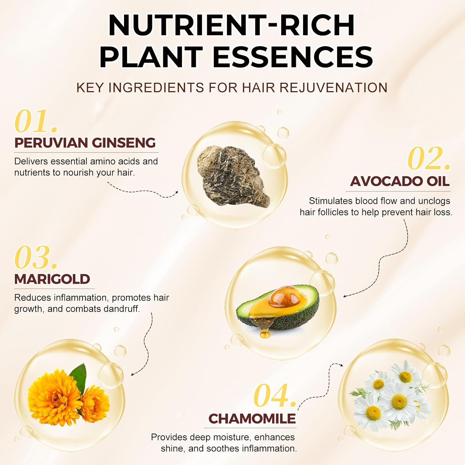 Collagen Hair Treatment Mask - 7.4 FL Oz,Deep Hydration & Repair for Dry, Damaged Hair, Natural Collagen Mask for Hair Treatment, Contain Maca, Avocado Oil for All Hair Types image number 2