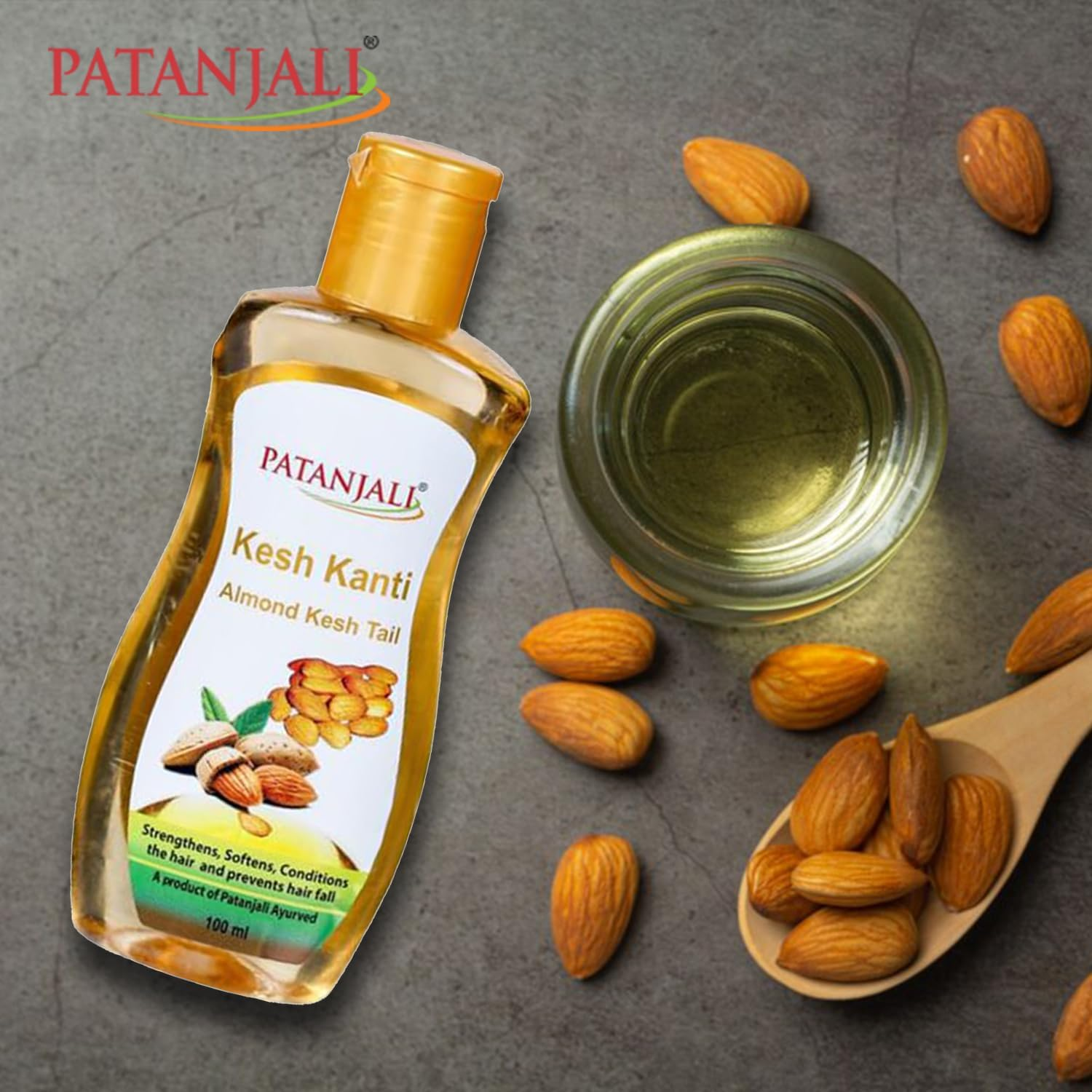 Patanjali Kesh Kanti Almond Hair Oil - 100Ml / 3.38 Fl Oz image number 1