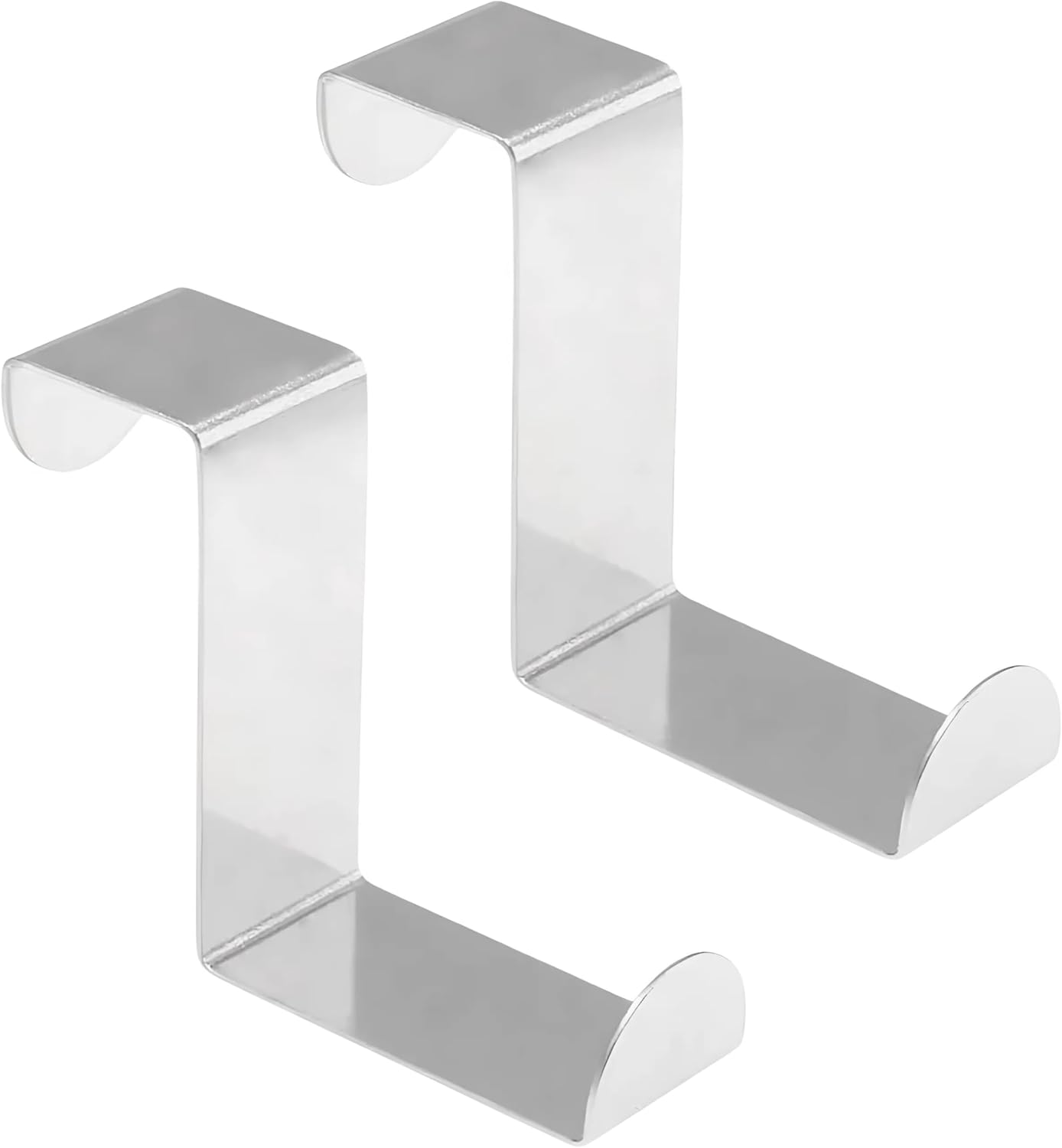 EZONEDEAL over the Door Hooks Free Moving Adjustable Stainless Steel Hooks, Z-Shaped Reversible Dual Head Single Hanger for Towels,Kitchen, Drawer Saving Storage Space, Towel Coat Rack Hats (2 Pack) image number 4