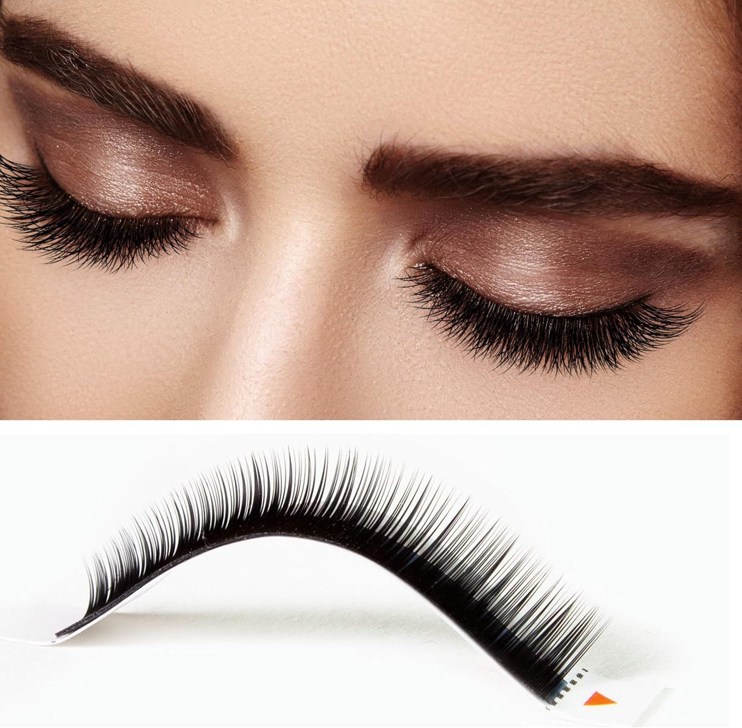 Hair2Heart 0.10 Thickness Volume B-Curl Silk Eyelash Extensions, 11 Mm Length image number 4