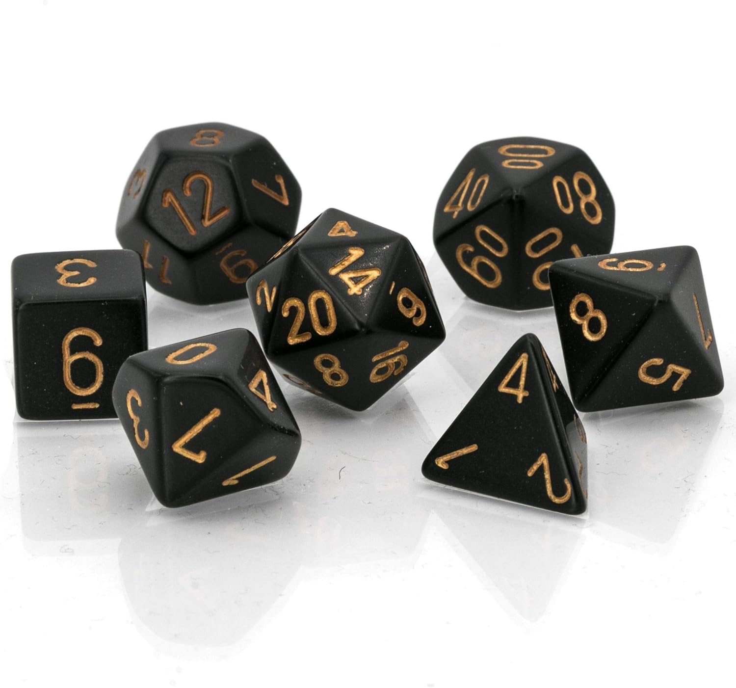 Chessex CHX25428 Dice,Black/Gold
