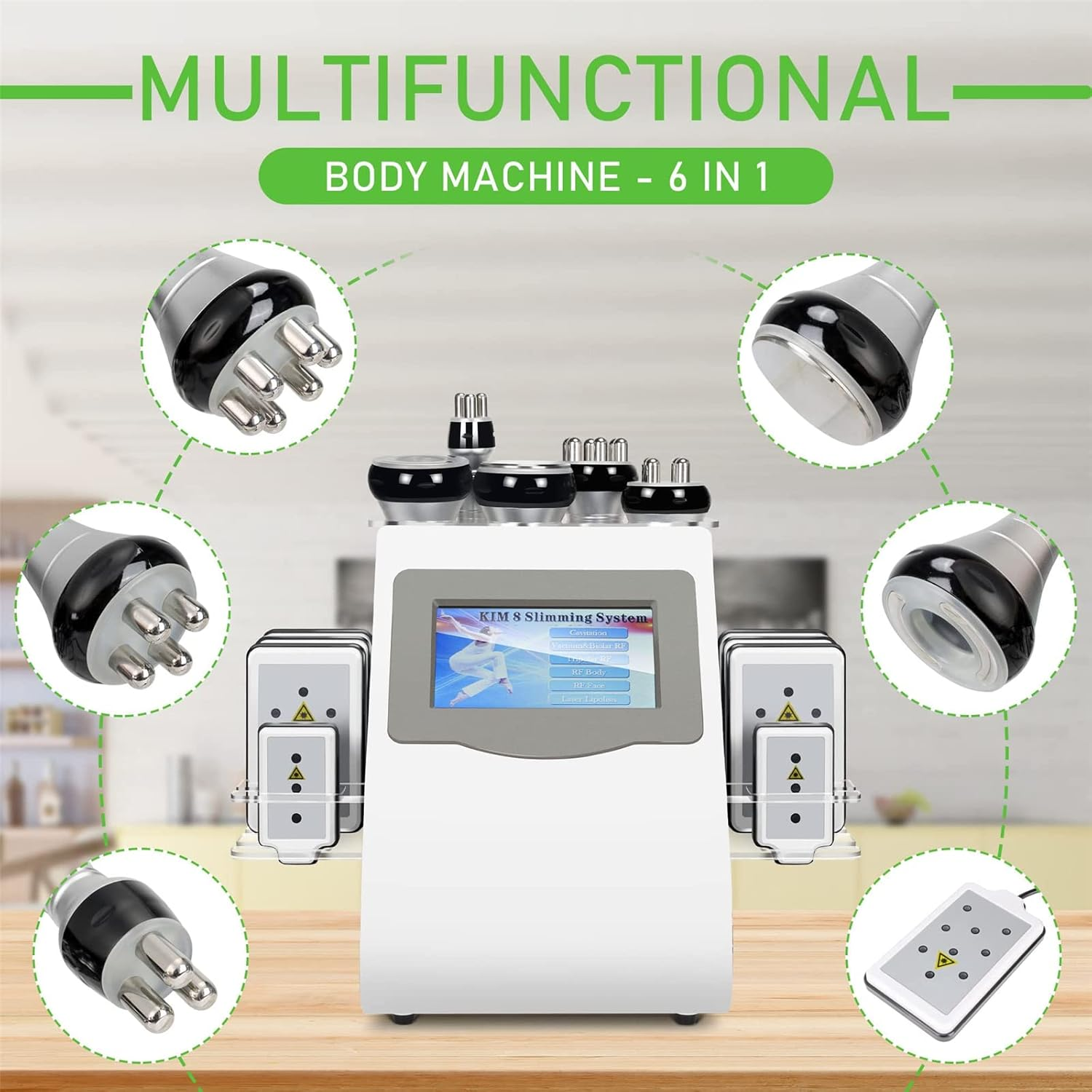 40K Cellulite Removal Machine, 6 in 1 Body Sculpting Machine, Multifunction Skin Care Beauty Machine for Beauty Salon, Spa, Home Use image number 2