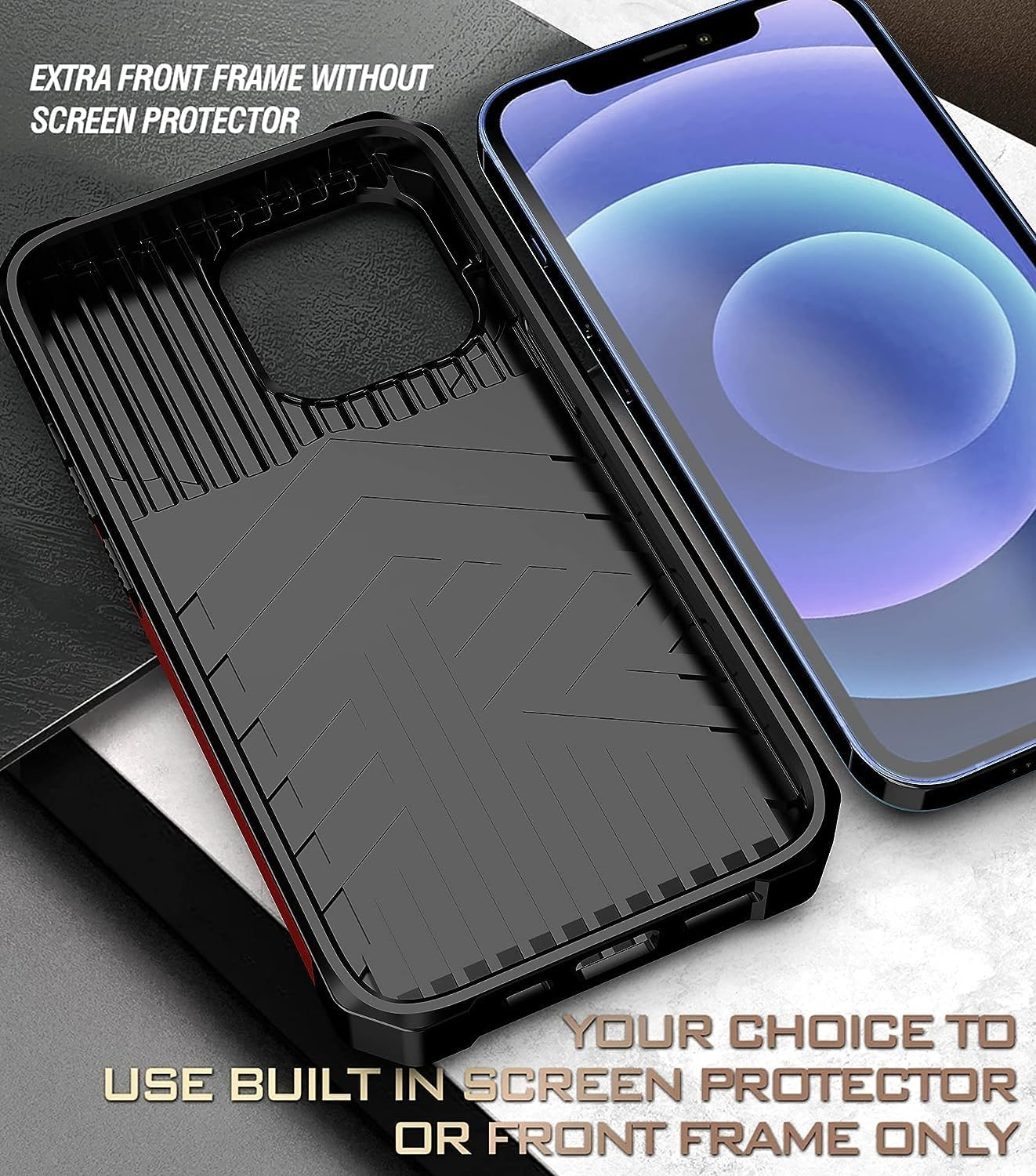 Case for Iphone 13 Pro Max Case 6.7'' with Stand, Credit Card Slot, Military Grade Shockproof Portective Case, Slide Camera Cover, Compatible with Magnetic Car Mount Holder (Purple) - Rose Gold image number 4