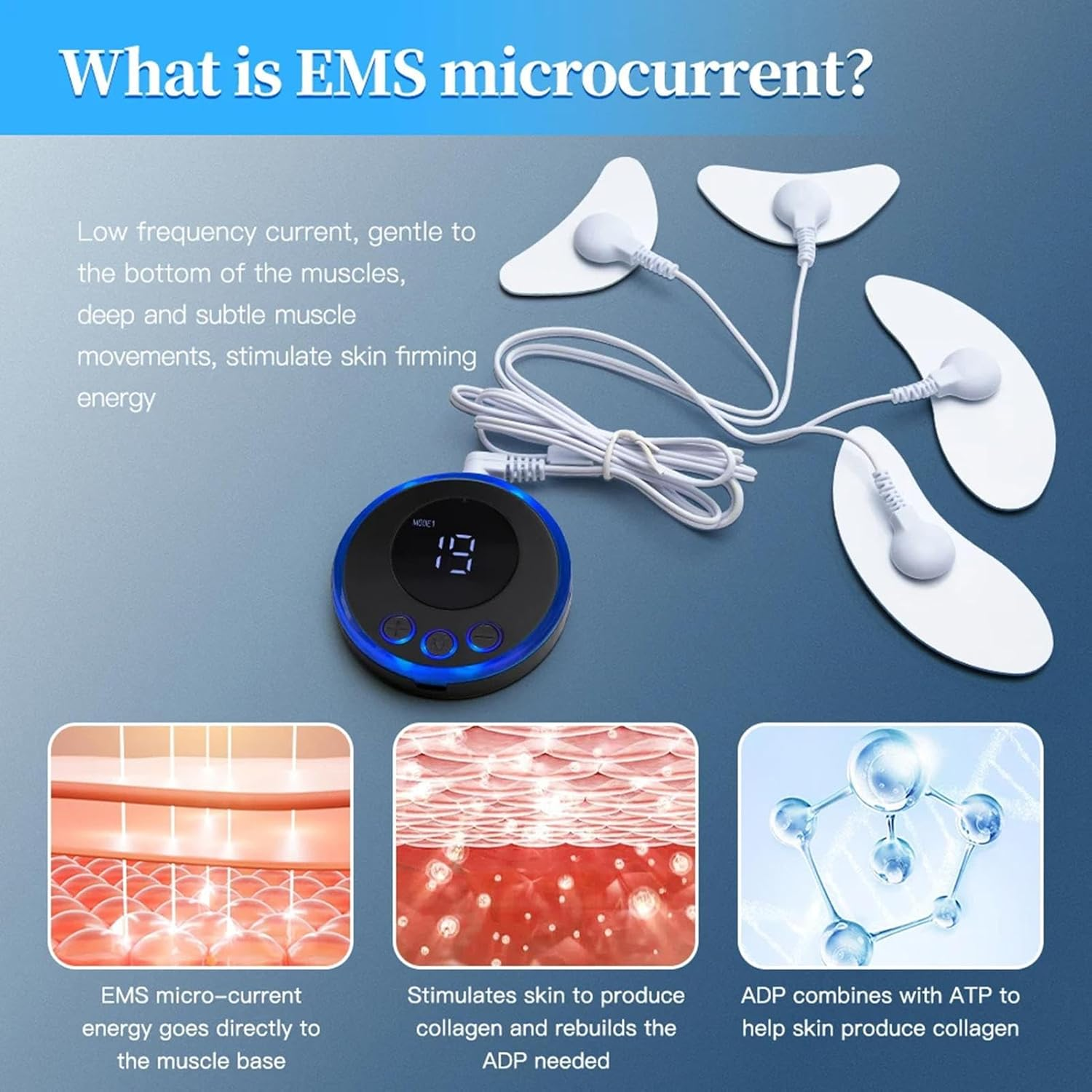 EMS Facial Device, Ems Beauty Instrument Microcurrent Lifting, Electric Facial Massager, Portable Tightening Beauty Device, for Face Eyes Neck Massage image number 6