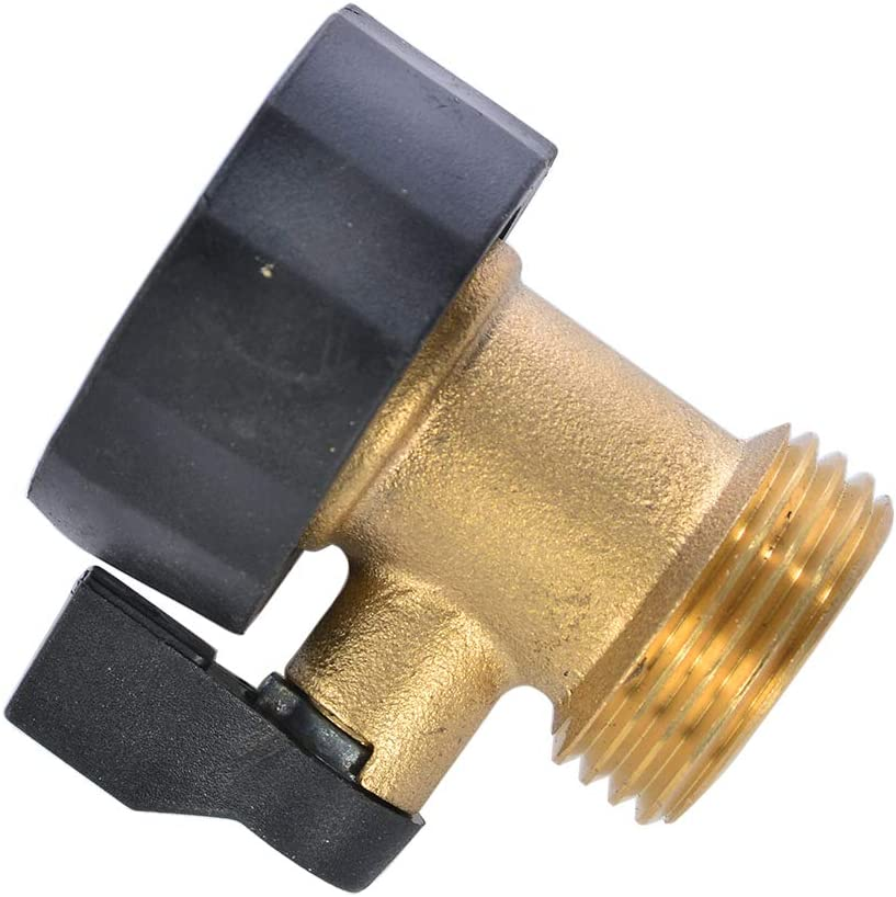 REGNHLIF 3/4" Brass Shut off Valve Garden Hose Connector image number 2