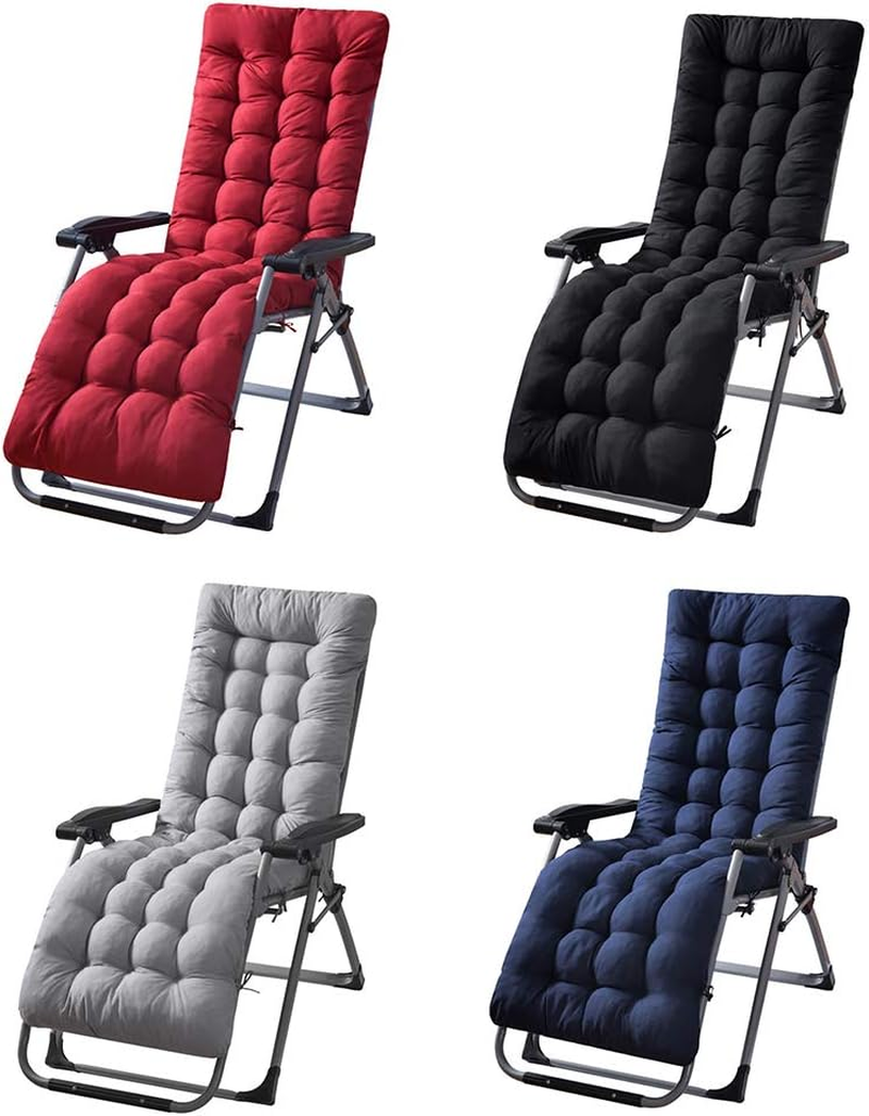 Sun Lounger Cushion, Chaise Lounge Cushion Extended for Outdoor (Dark Blue) image number 4