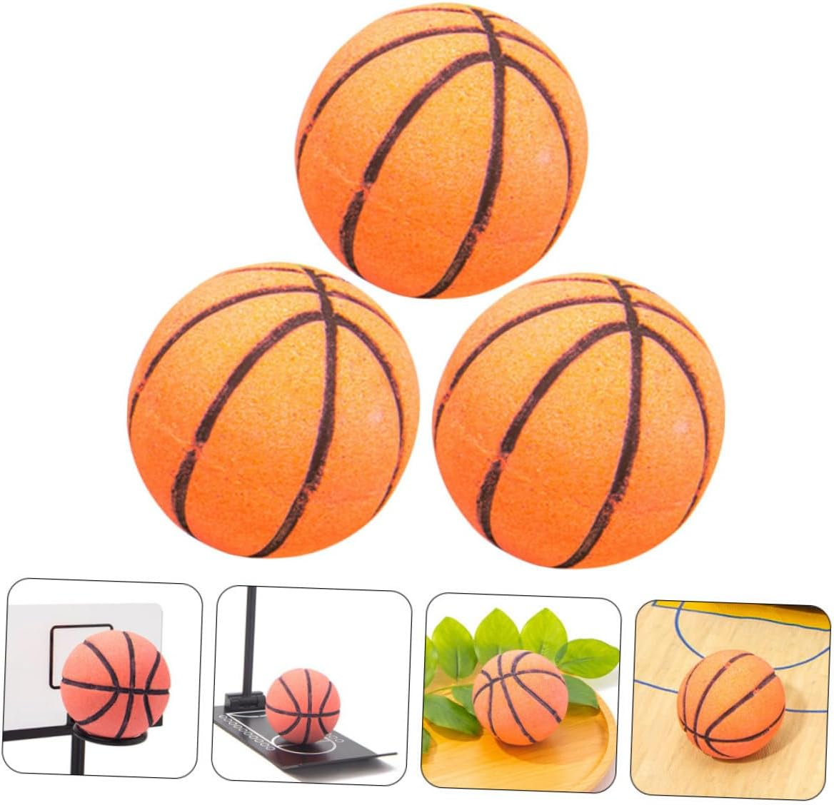 3Pcs Portable Bathing Salt Balls Basketball Shape Boys and Girls Bath Balls Himalayan Salt Bath for Relaxation image number 6