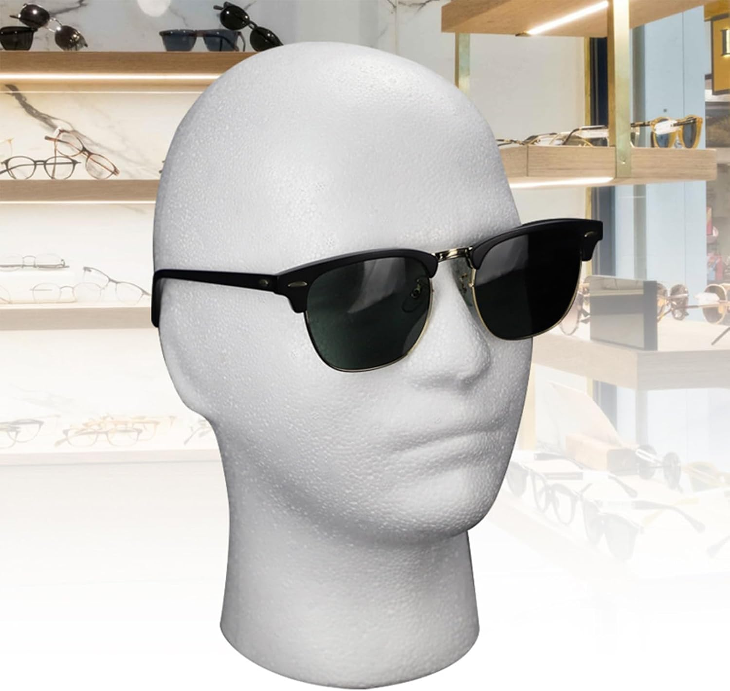 Male Foam Head Model Styrofoam Mannequin Head White Styrofoam Skull Head for Display Wig Hat Foam Human Model Perfect for Hairdressers and Cosmetology Professionals image number 3