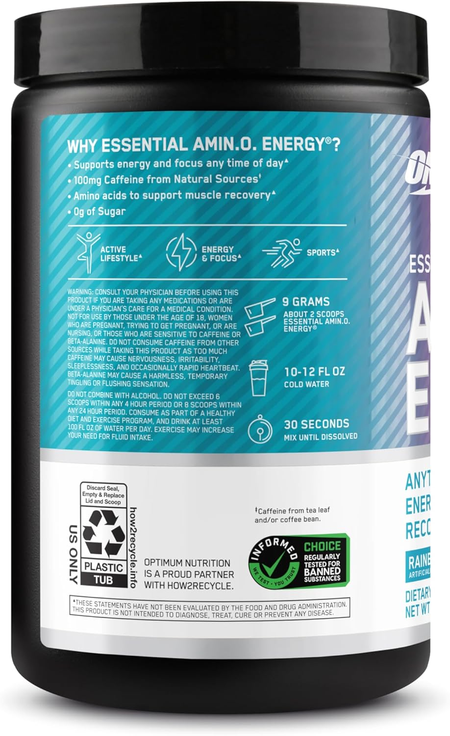 OPTIMUM NUTRITION Amino Energy, Rainbow Sherbert, 30 Servings, 270G image number 5