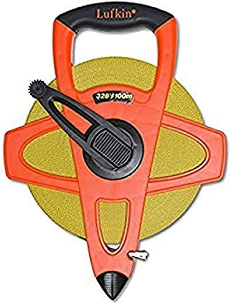 Lufkin FE200D 1/2" X 200' Engineer'S Hi-Viz Orange Fiberglass Tape Measure, 10Ths 100Ths