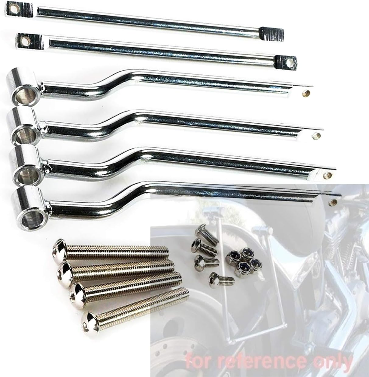 Yibid Universal Motorcycles Saddlebag Supports Bracket Bars Mount Holder for 84+ Softail Heritage Custom Fat Boy Deluxe Night Train Springer Honda Suzuki Yamaha Kawasaki (Black)