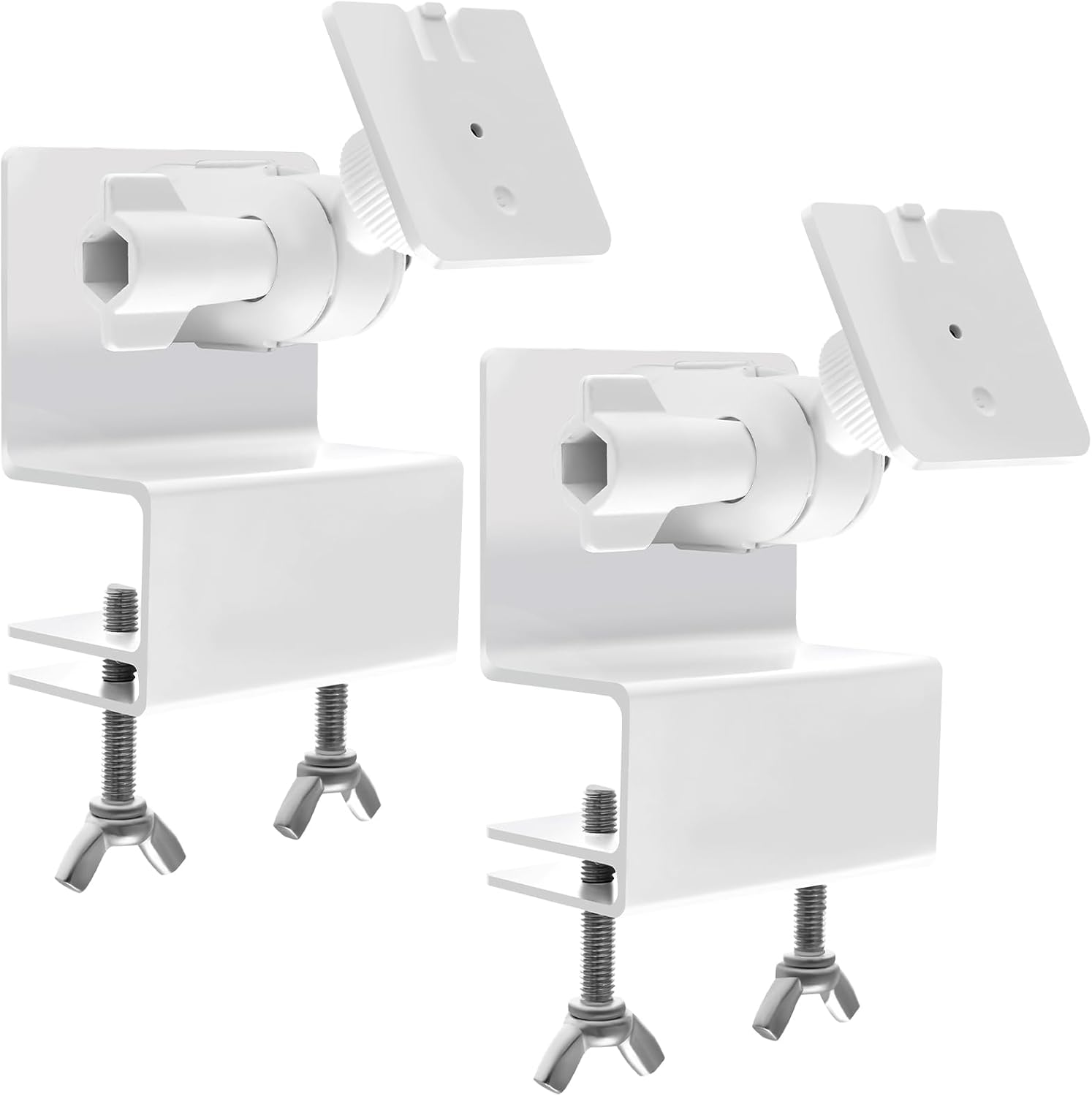 2Pcs Aluminum Adjustable Solar Panel Gutter Mount 360&deg; Rotating Universal Solar Panel Gutter Bracket Weatherproof for Indoor Outdoor