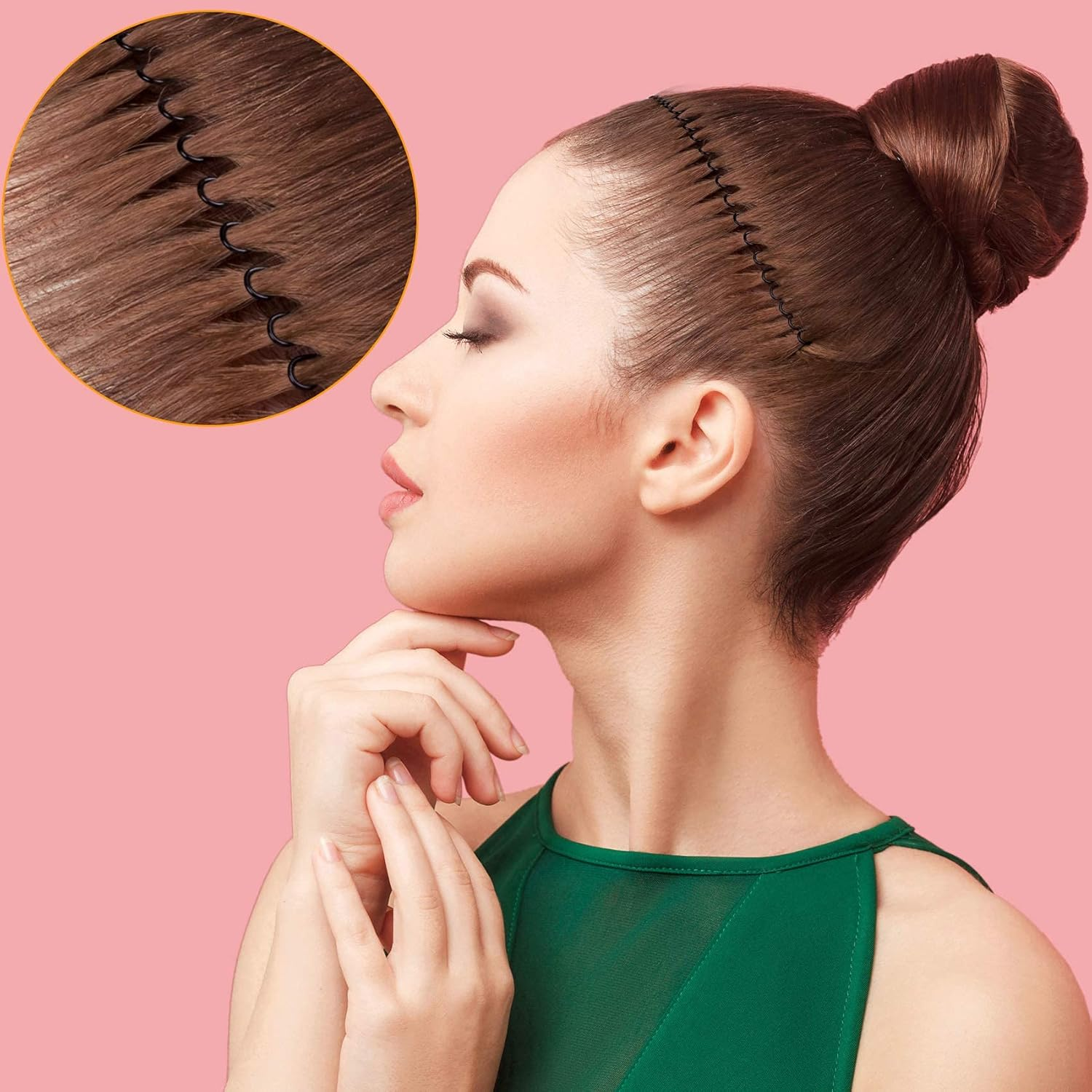 ANCIRS 12 Pack Hair Finishing Fixer Comb, U Shape Hair Accessories for Women & Girls Hairstyle image number 1