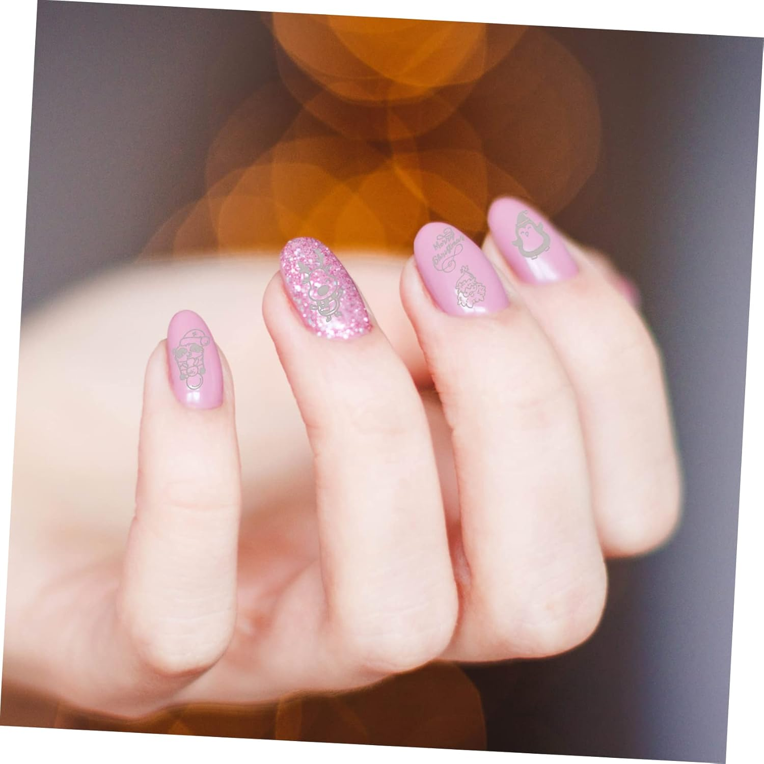 COMPUKAS 1Set Nail Stamping Plates for Creative Nail Art Unique Manicure Supply Reusable Templates for Festivals and Eye-Catching Designs image number 3