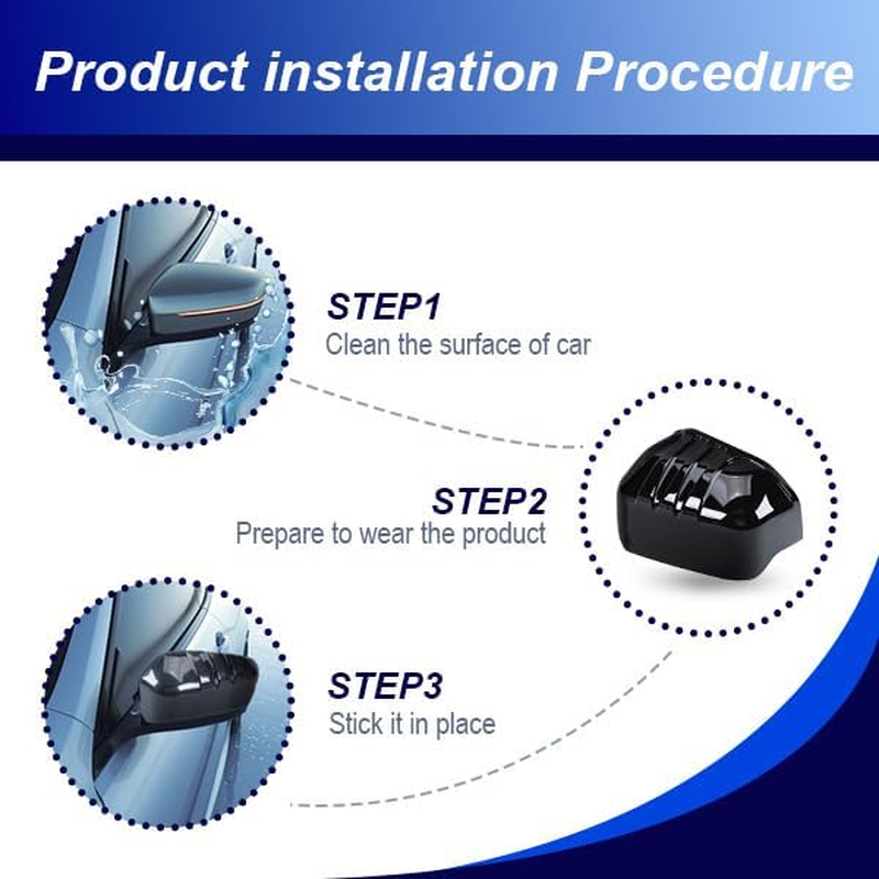 Side Rearview Mirror Cap Cover Compatible for Byd Shark Shark 6 (Bright Black) image number 3