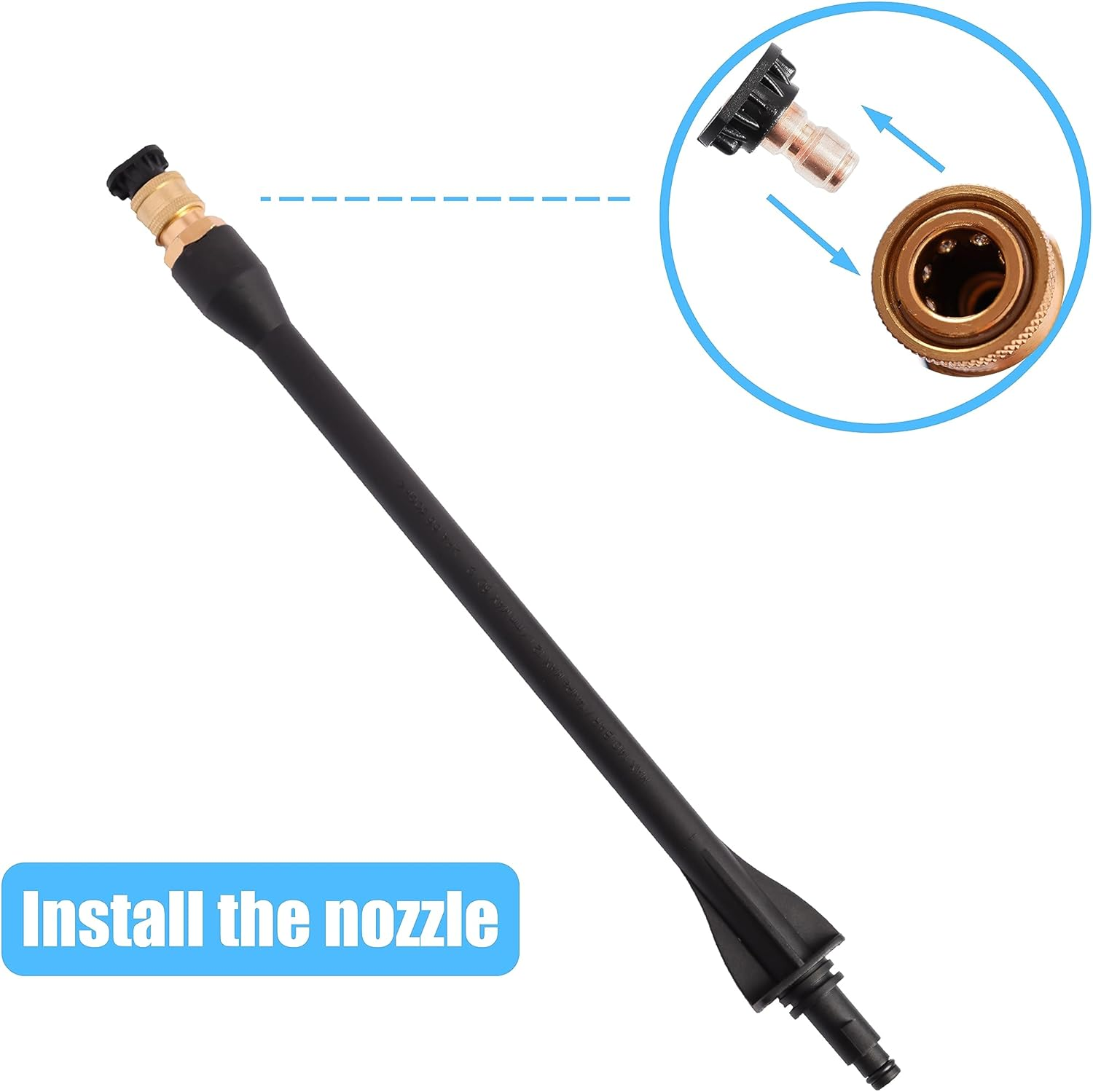 2000 PSI MAX High Pressure Washer Replacement Gun with Jet Wand and 5 Spray Nozzle Tips, Compatible with Karcher, Ryobi, Powerstroke Electric Power Washer image number 3