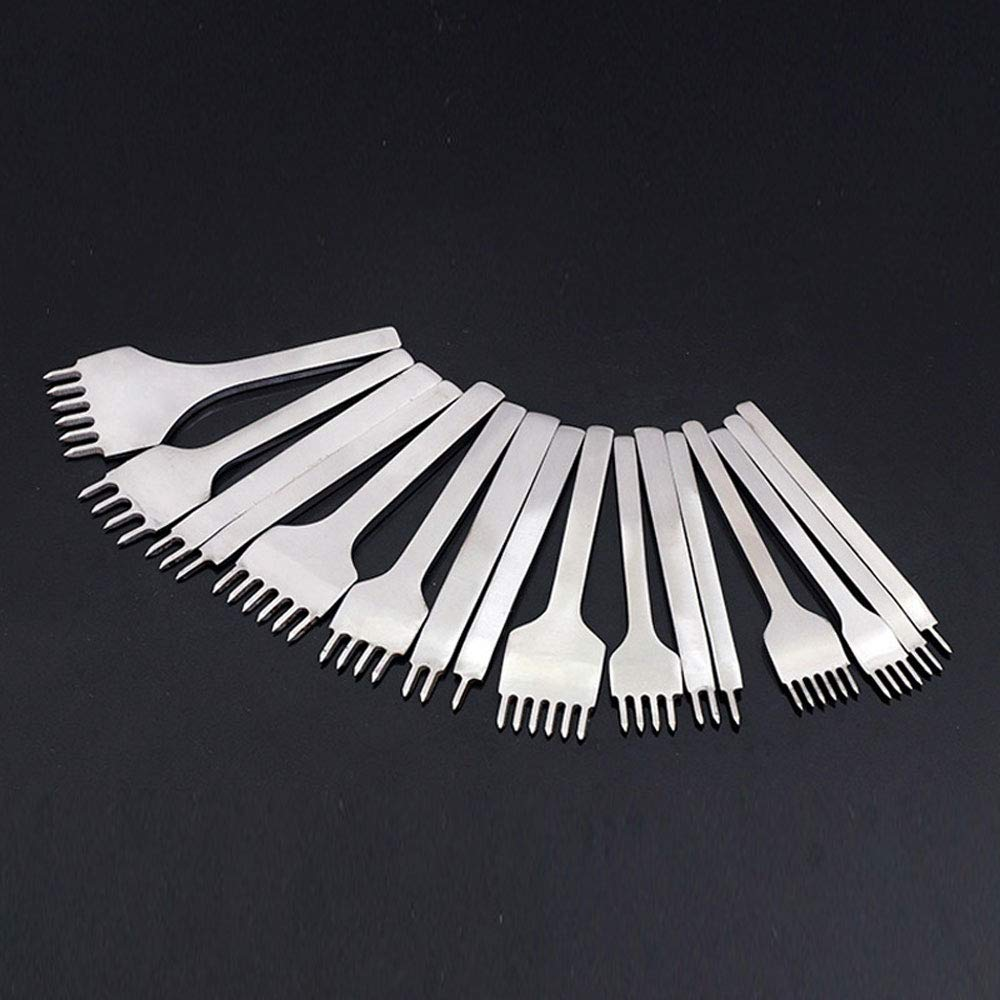 3-6Mm Leather Craft Tool DIY Hole Punch Leather Craft Claw Puncher, 1/4Pcs Hole Chisel Graving Stitching Punch Tools 1/2/4/6 Pin image number 4