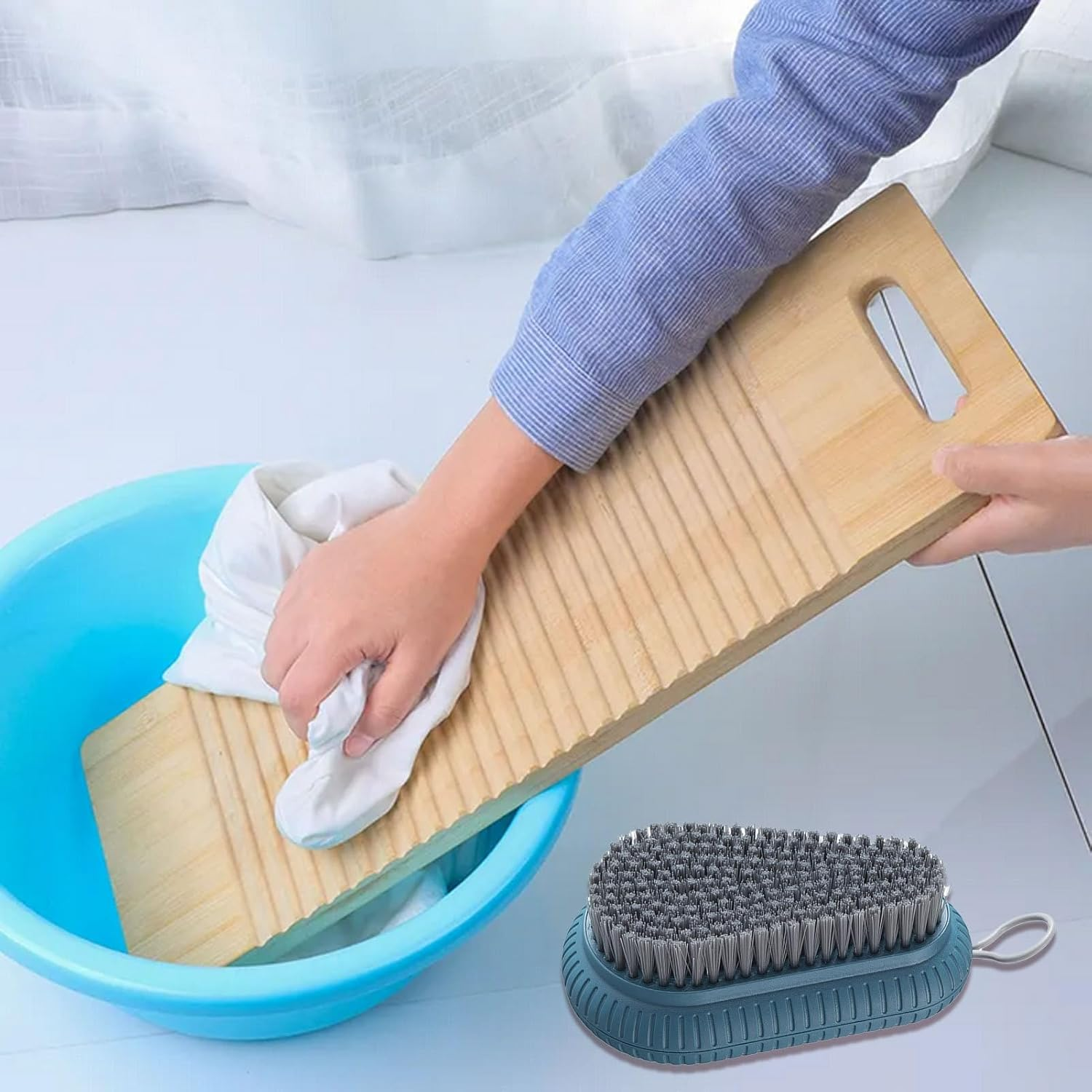 Nail Cleaning Brush - Hand Held Nail Scrubber Ergonomic Finger Washer | Textured Heavy Duty Nylon Pheels, Portable Grooming Solution for The