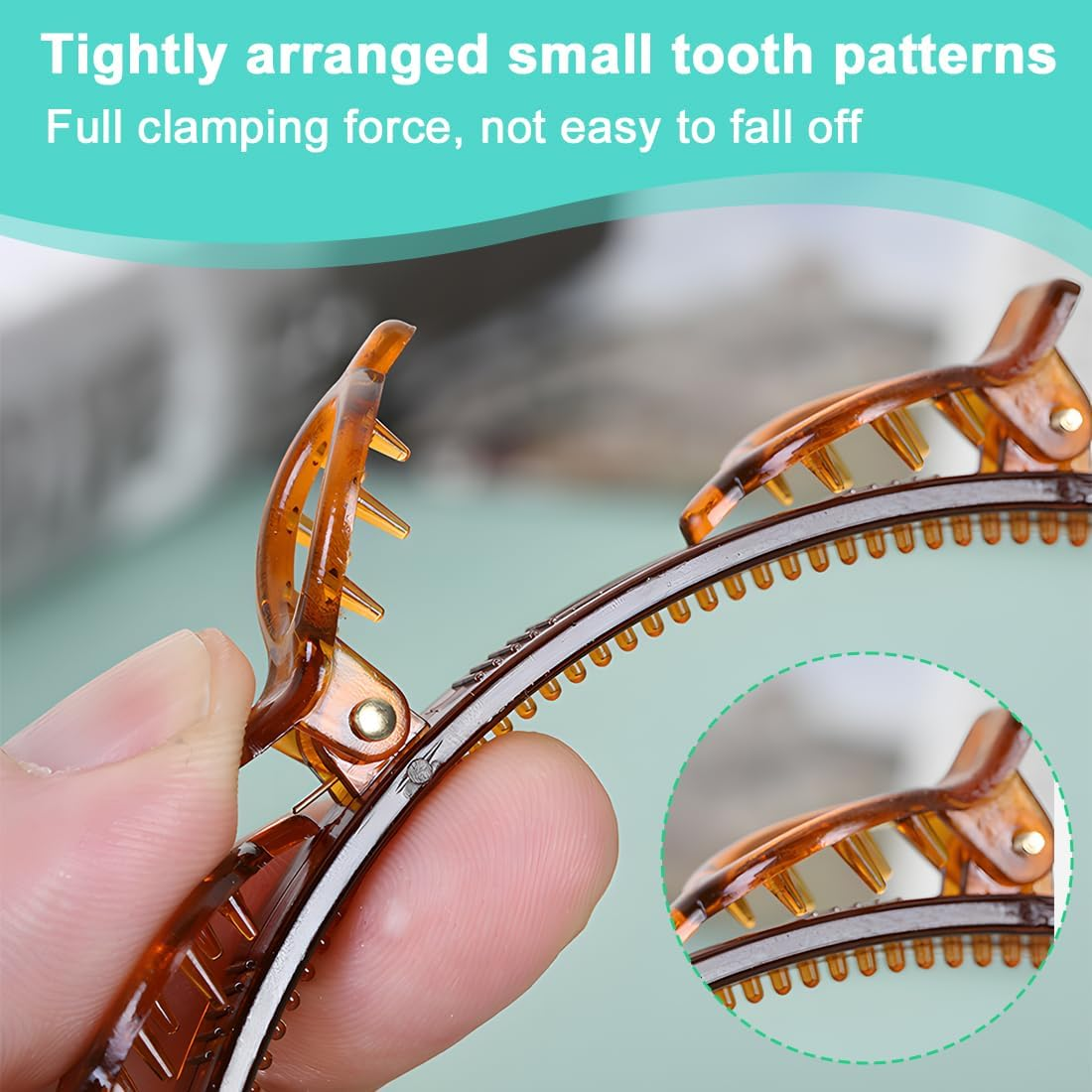 XYTAHDM Pack of 2 Hair Bands with Clips, Non-Slip Headband for Women and Girls, Hair Clips with Hair Clip Teeth, Elegant Headband for Women and Girls