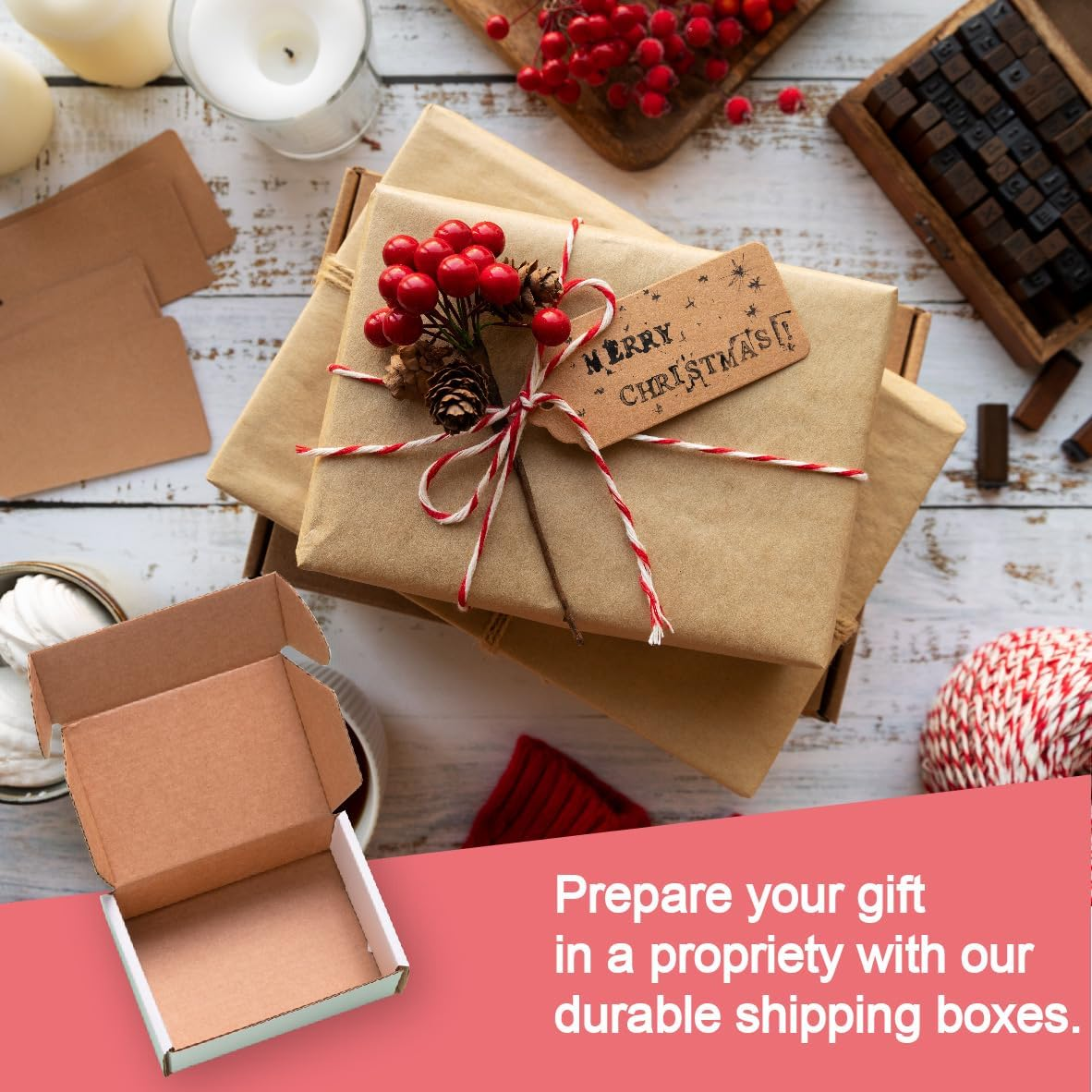 25 Packs Small Shipping Boxes 15X15X5 Cm for Small Business Box Mailers, White Corrugated Packaging Boxes Sturdy Mailing Boxes and Shipping for Jewelry, Gifts, Christmas or Bridal Proposal Boxes image number 6