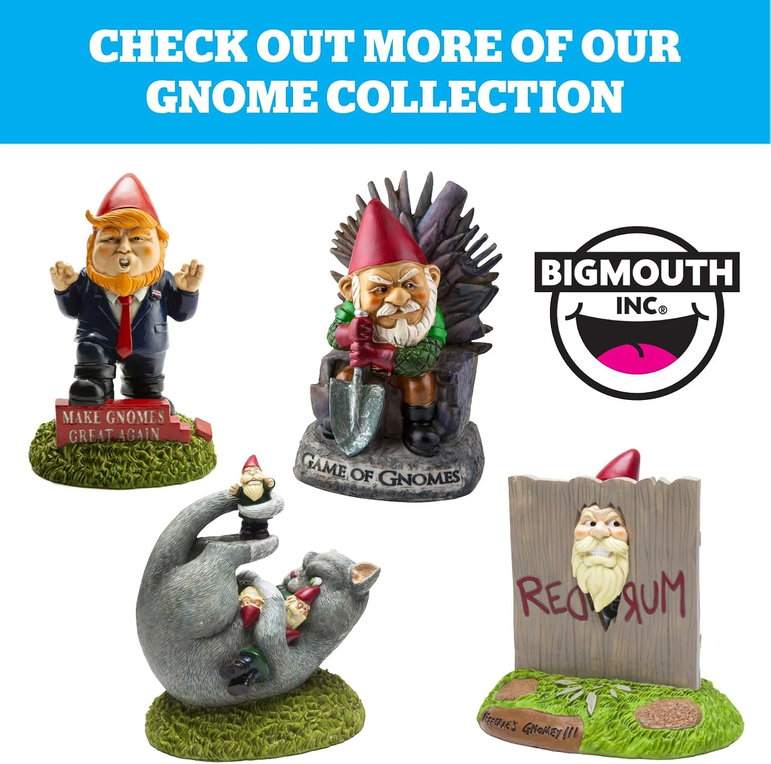 Bigmouth Inc Golfing Gnome Statue - Fun Desktop Decoration, Office Humor Figurine, Home Office Desk Accessory, Unique Golf Gift, Men'S Office Decor, 24-BNY-6003 image number 5