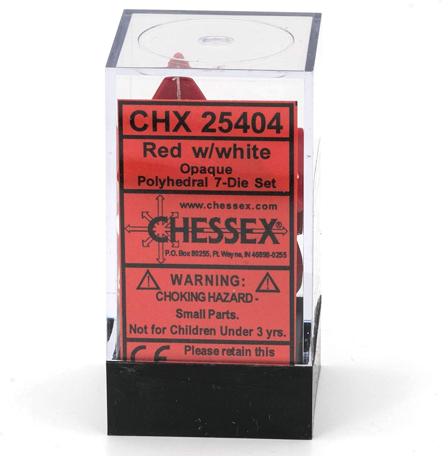 Chessex CHX25404 Dice,Red/White image number 2
