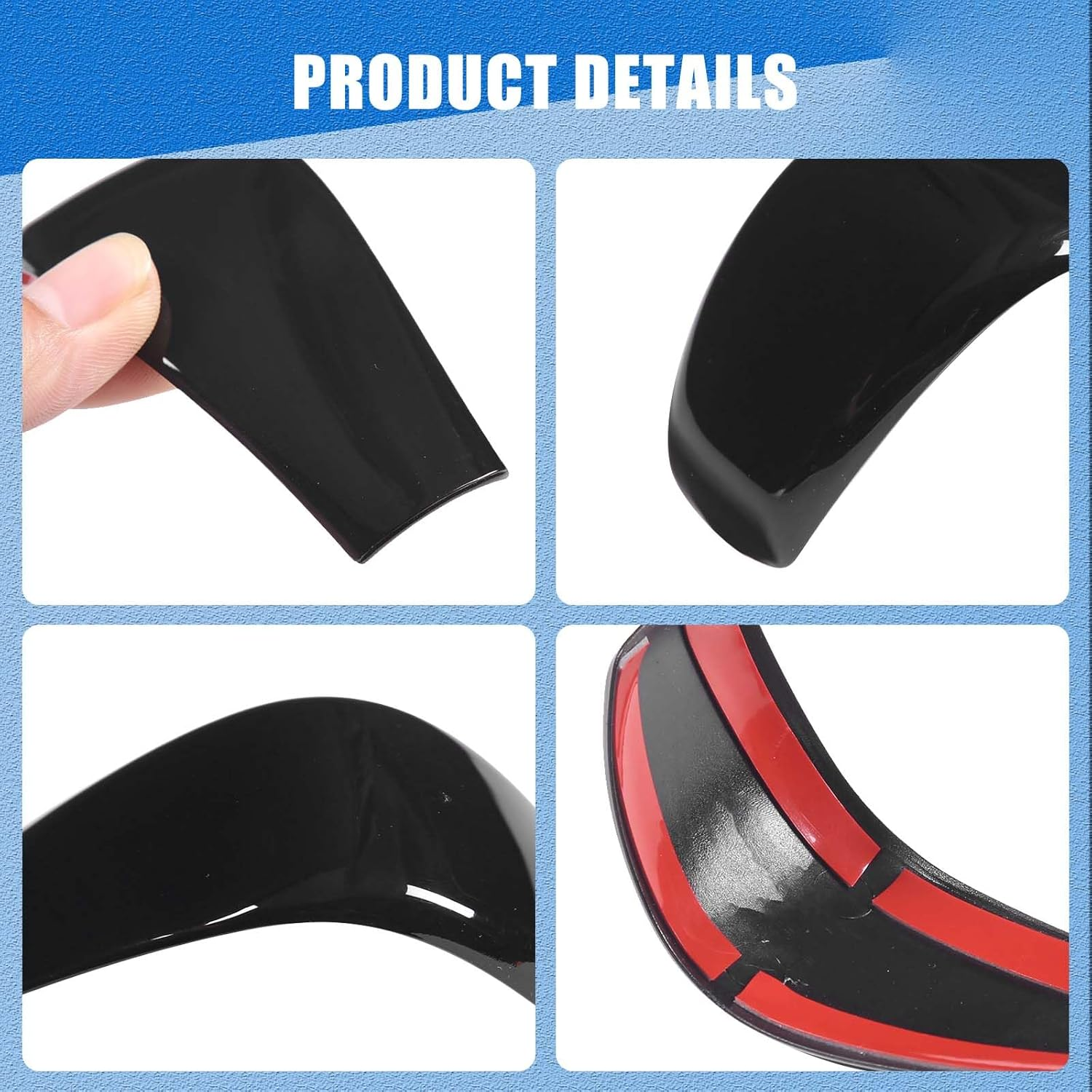 Gear Shift Knob Cover Trim Compatible with Ford Ranger/T6/T7 2015-2018 Accessories | ABS Shifter Head anti Scratch Protector | 1PC Set (Glossy Black) - Glossy Black image number 3