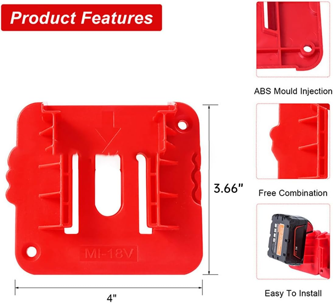 AIMALL 10PCS Milwaukee M1818V Battery Dock Seat - Compatible with M1848-11-1815 Battery Base for Pylon Dock image number 3