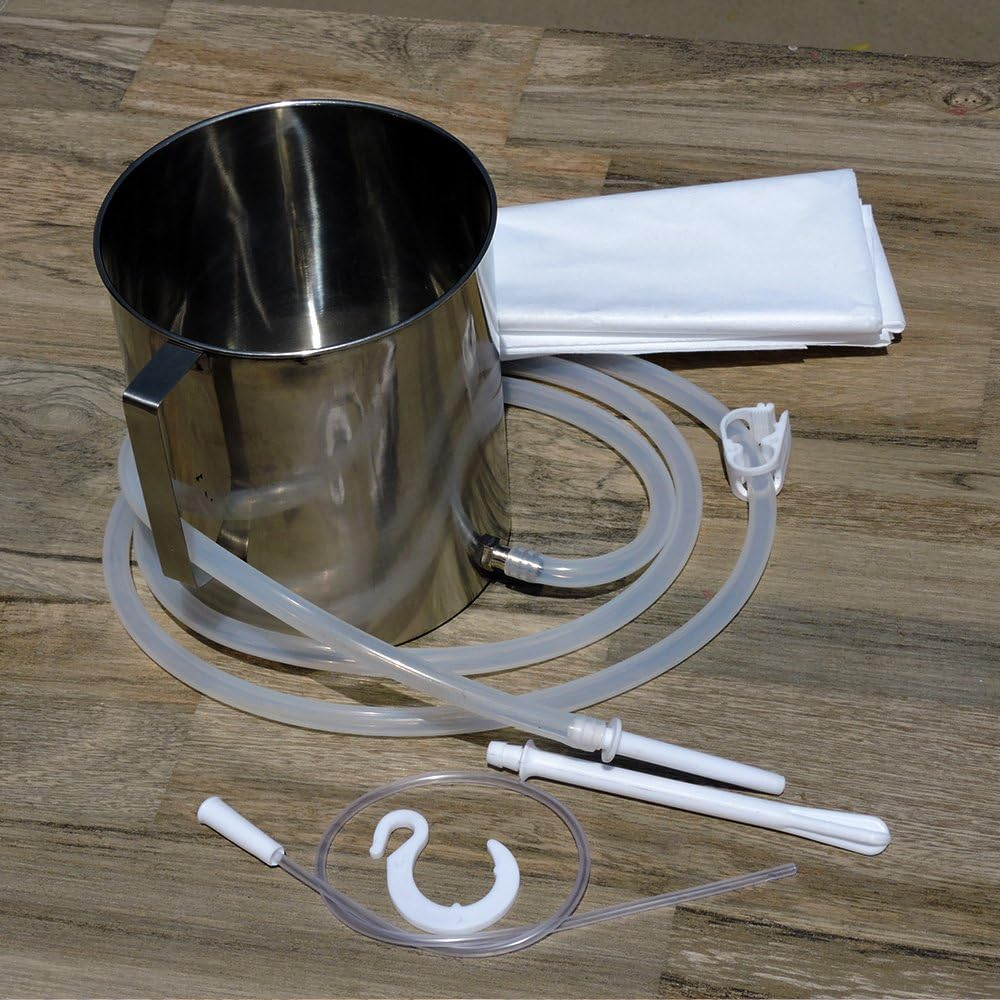High Grade Stainless Steel Enema Kit (1.5 Quart) with Platinum Cured Medical Grade Silicone Hose | Stainless Steel Home Enema Kit (1.5 Quart) image number 1