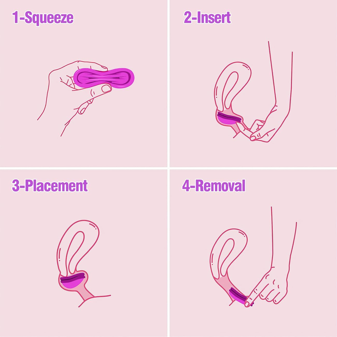 Menstrual Cups,Thin Fit Menstrual Disc,Large Capacity Menstrual Cup Wear for 12 Hours,Period Disc with Medical Grade Silicone,Reusable Menstrual Flow Cup for Women Periods,Purple(L) image number 1