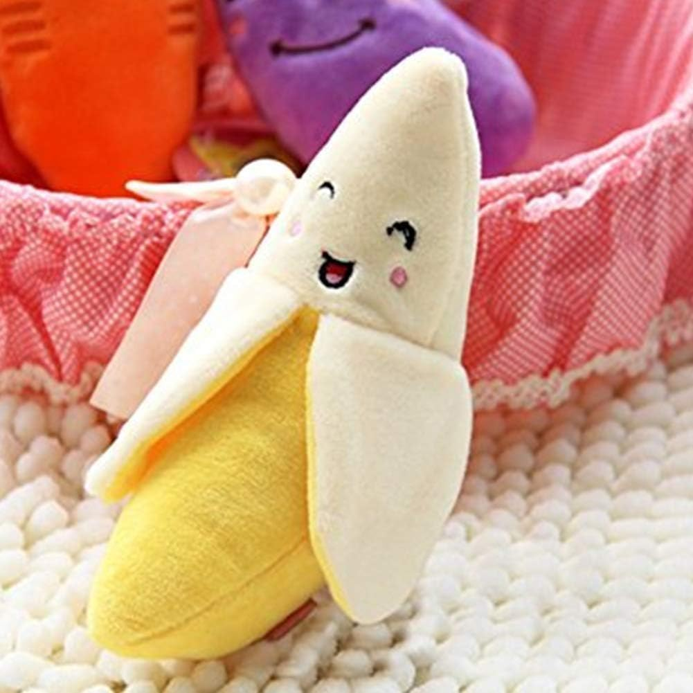 Gammaeon Plush Banana Chew Toy for Small Animals - Durable Rodent Toy with Yellow Colour (Pack of 1) image number 2