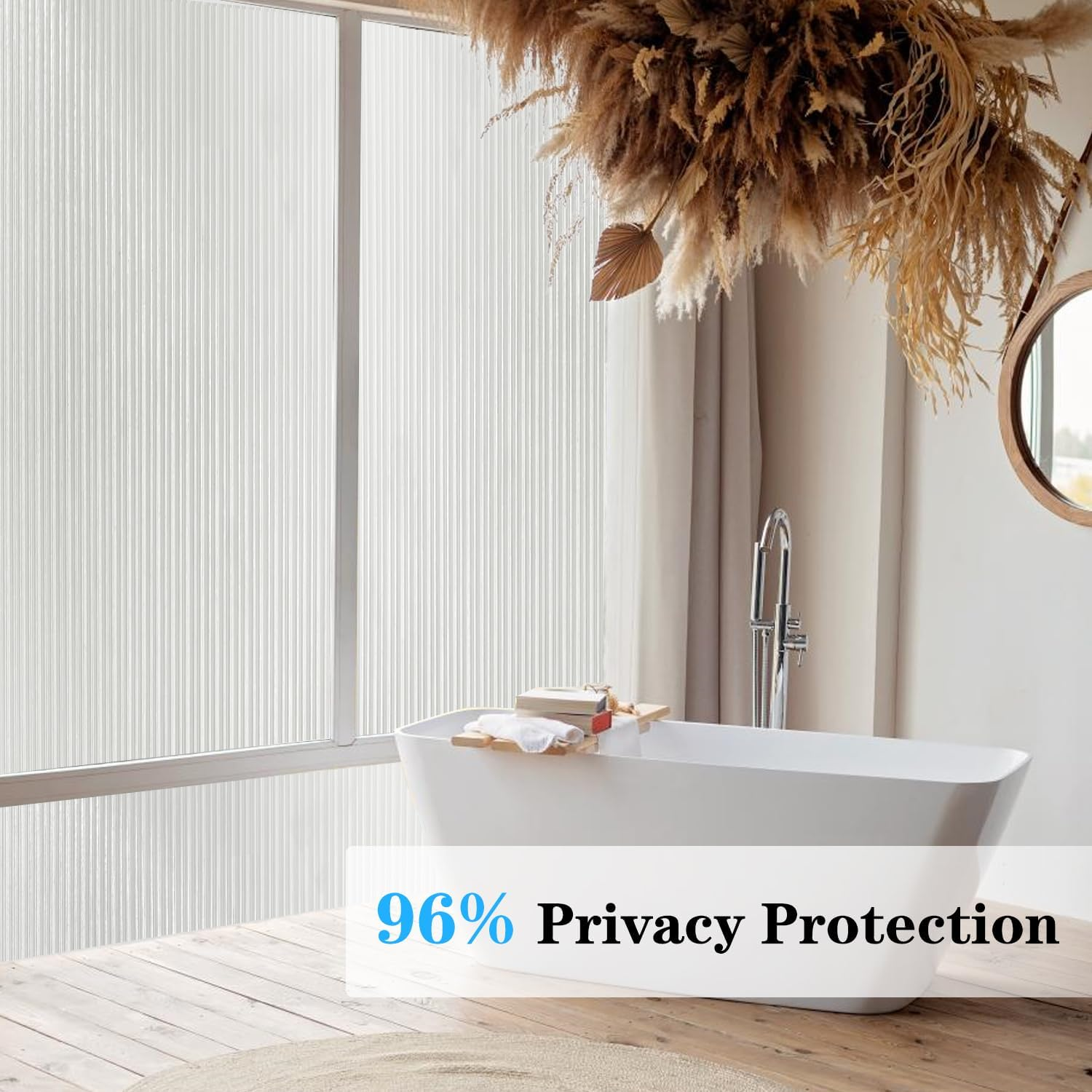 Sevenpers Opaque Film Privacy without Glue Vinyl anti UV Static Cling No Glue Window Sticker Cover with Installation Kit 44.5 X 400Cm image number 3
