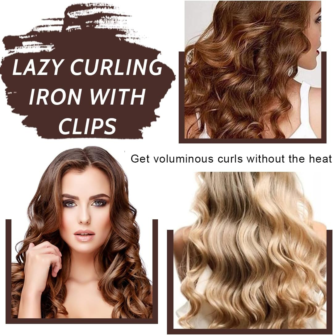Heatless Curls, Overnight, Curls without Heat, Silk Heatless Curls Band Curler Overnight, Hair Curler DIY Hair Curling Band Hairstyle Set for Long Medium Hair (Leopard Print)