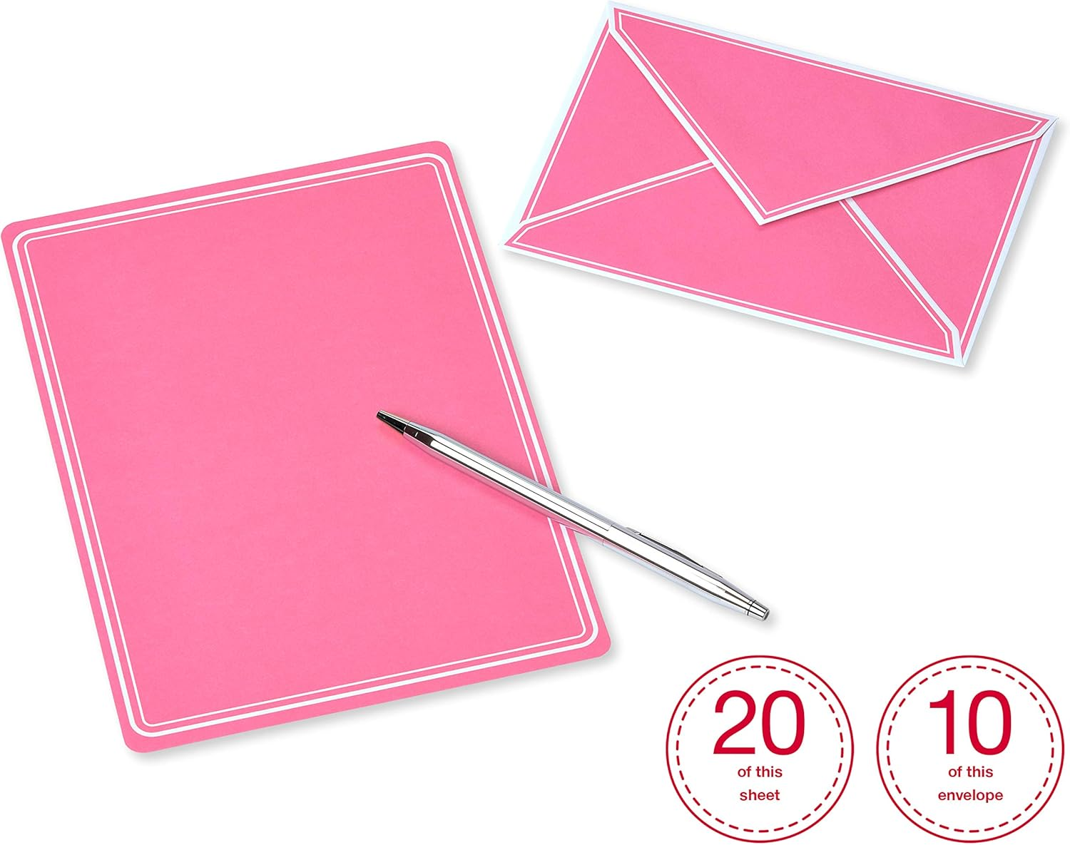 American Greetings Pastel Stationery Sheets and Colored Envelopes (80-Count) image number 2