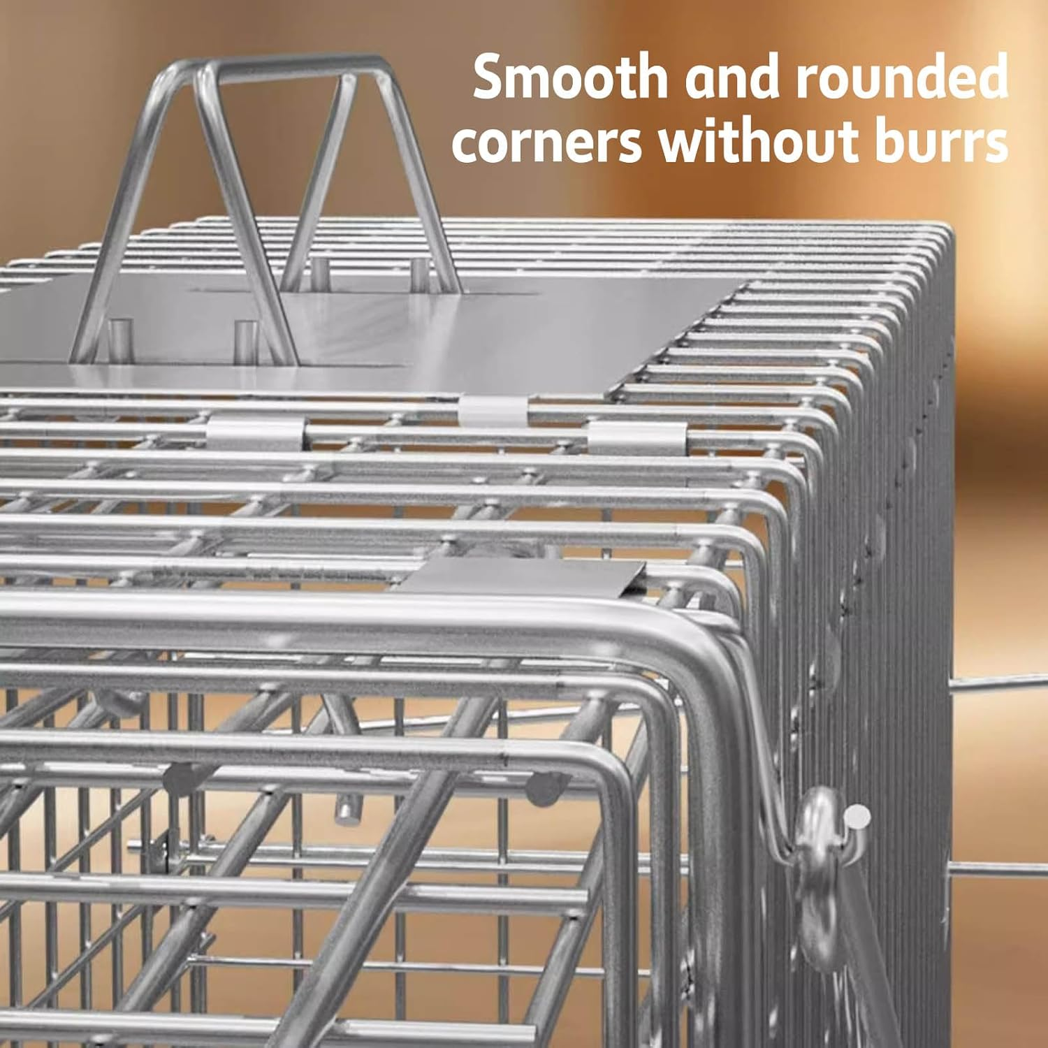 Extra Large Animal Trap Cage,Humane Live Catcher,Reusable Mice Trap Live Cage,Possum Fox Rabbit Rat Cat for Indoor and Outdoor Use (61X18X21Cm) image number 6